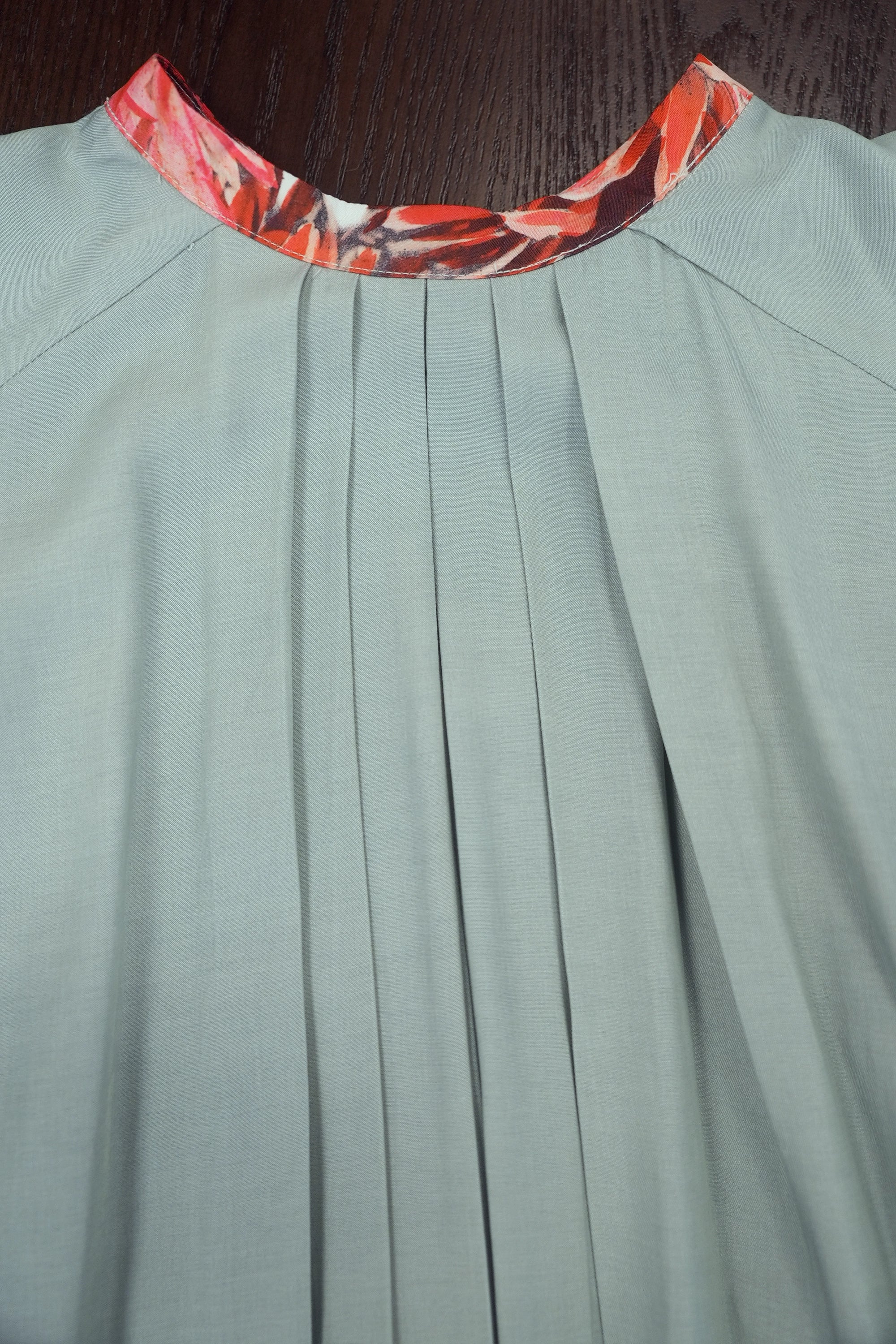 Micro Chinese Collar Tent Dress (Mint)