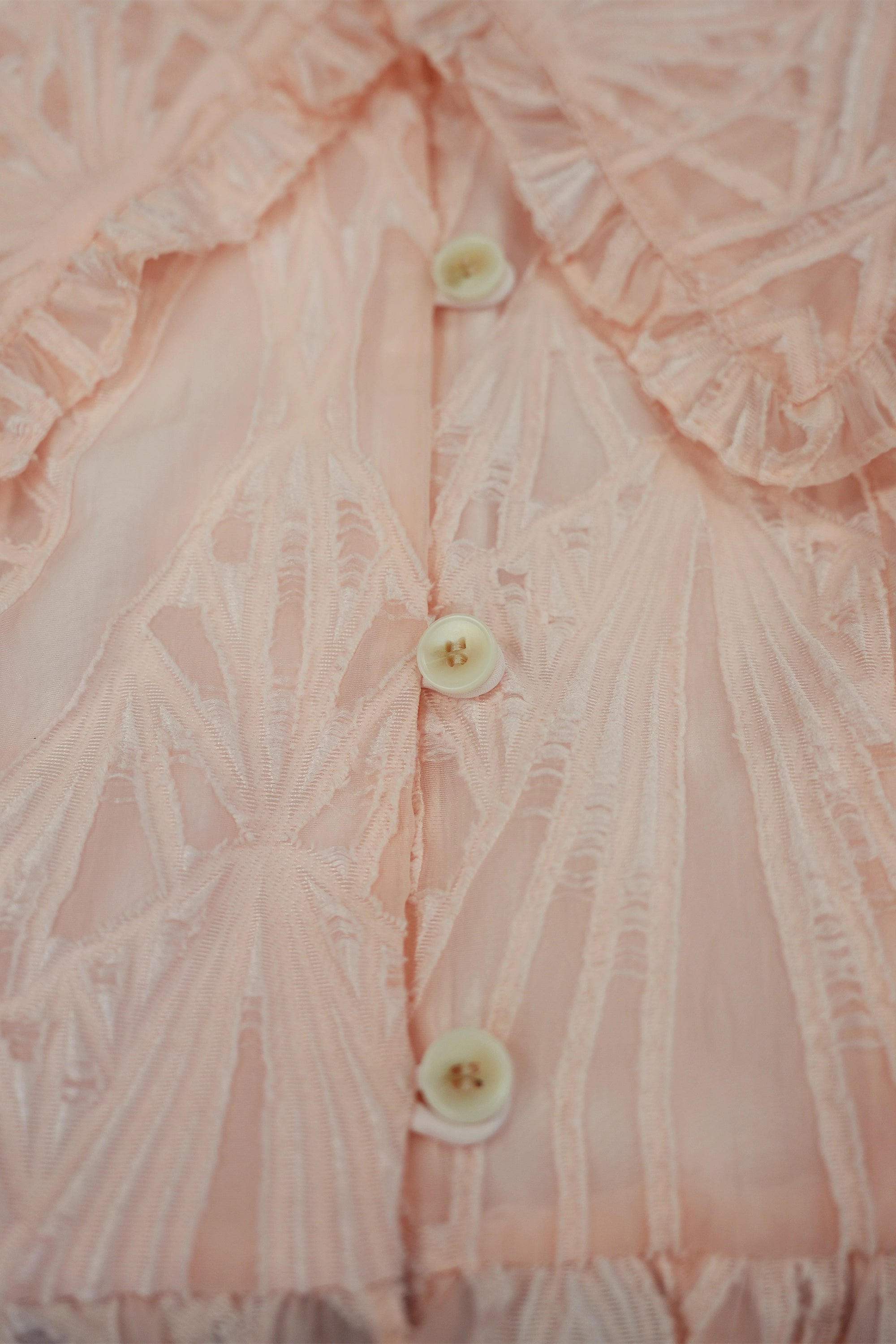 Sailor Collar Cropped Top (Pink Jacquard)