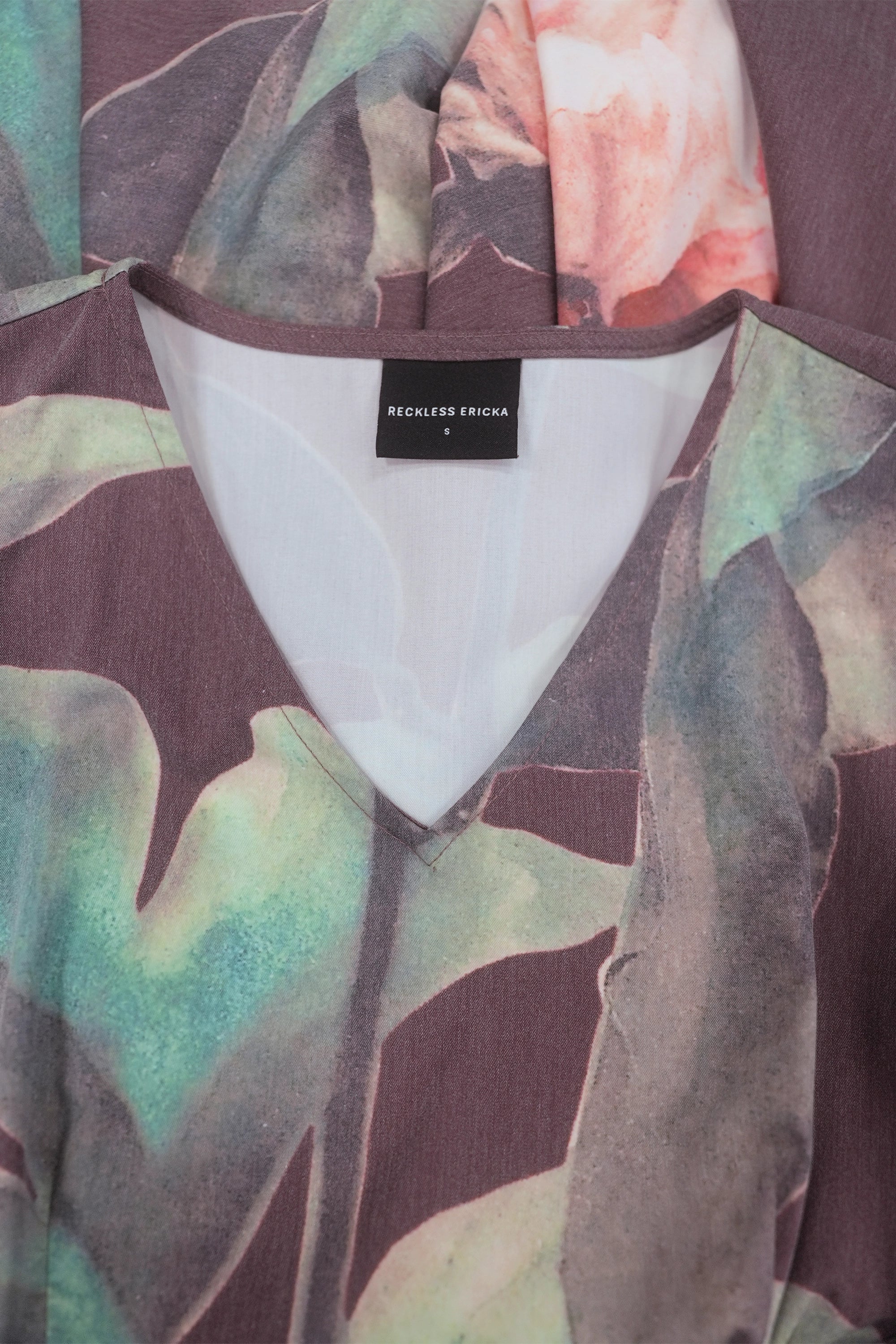 Square Sleeves Fit & Flare Dress (Peony)