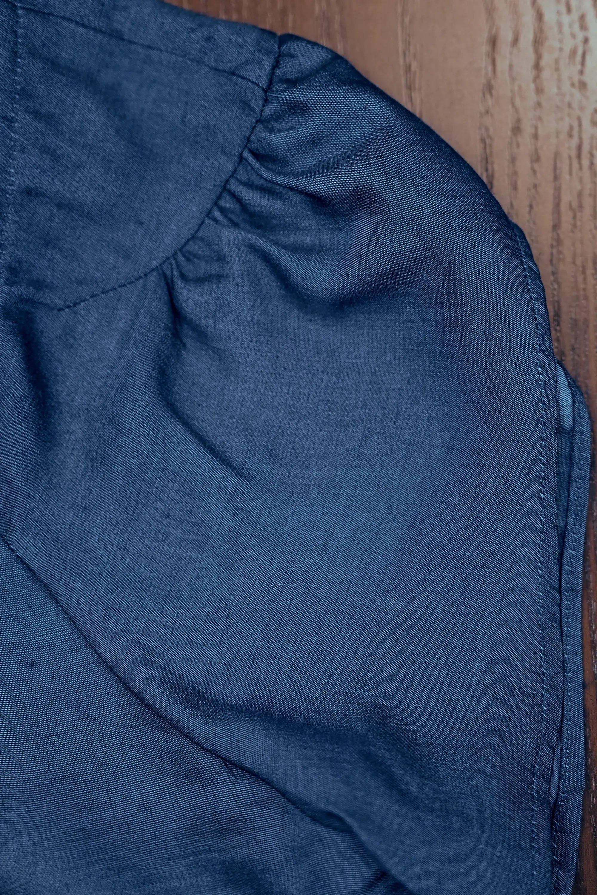 Criss Cross Tulip Blouse (Navy)
