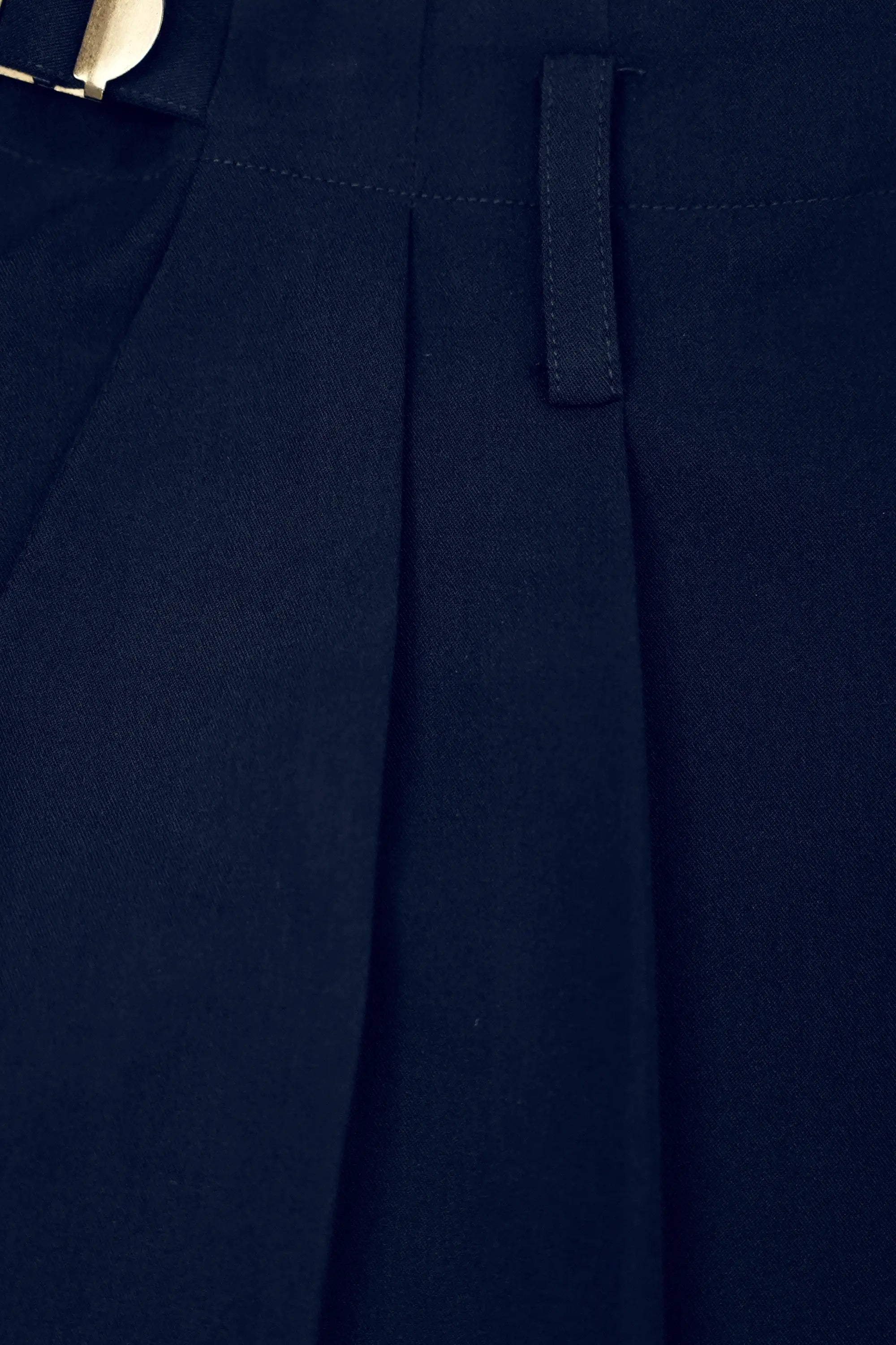 Pleated Peg Trousers (Navy)