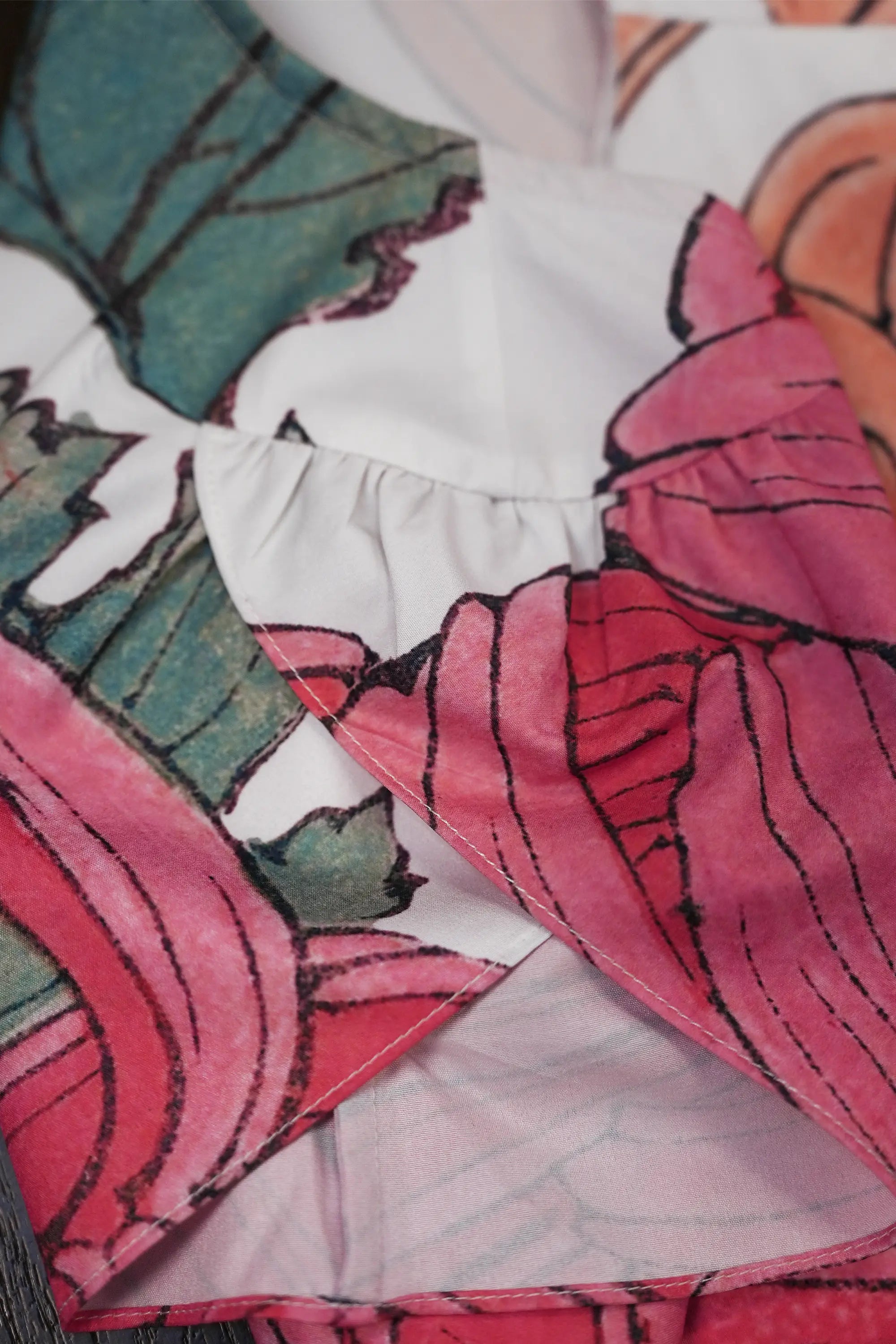 Criss Cross Tulip Blouse (Chrysanthemums)