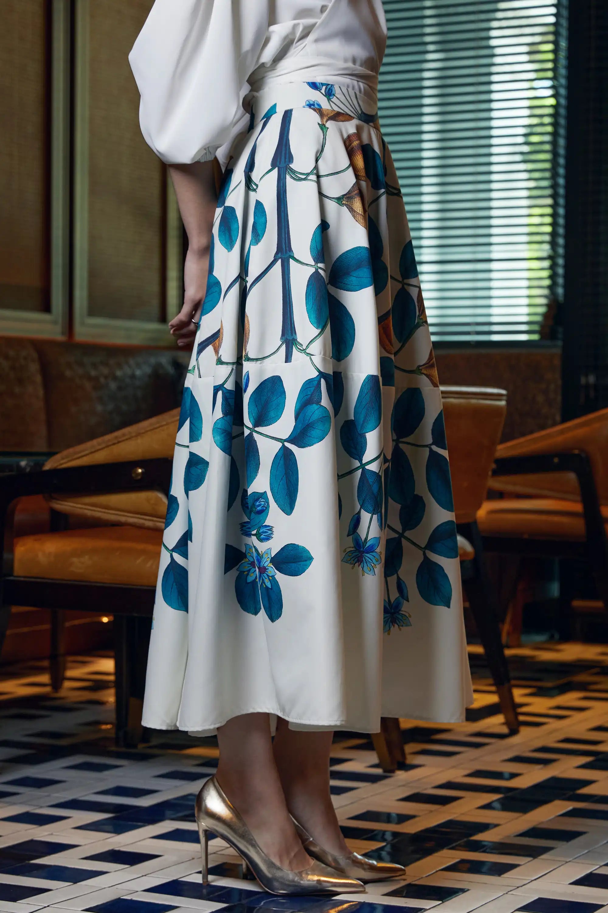 Border Full Circle Skirt (Guaiacwood)