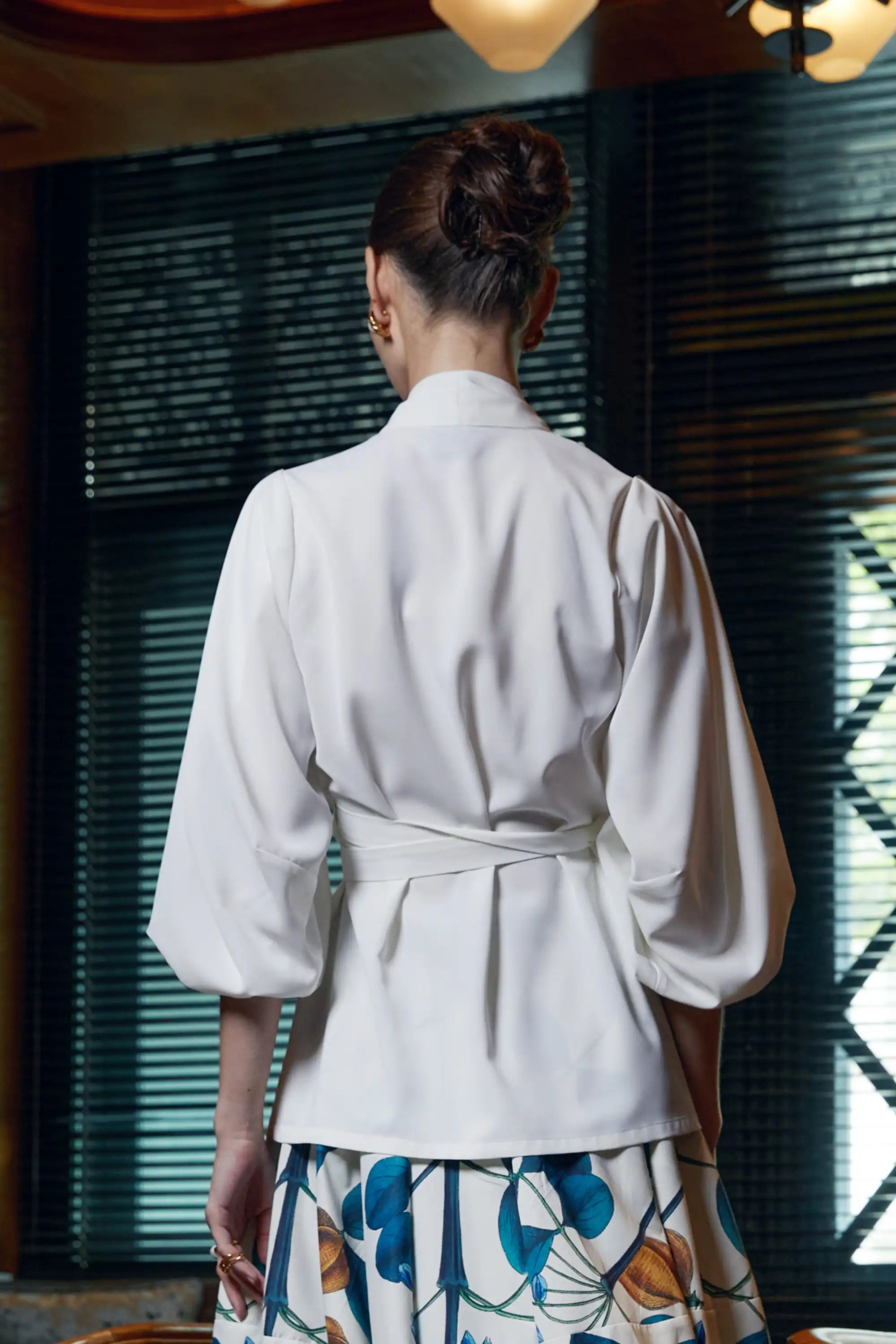 Calla Wrap Blouse (White)