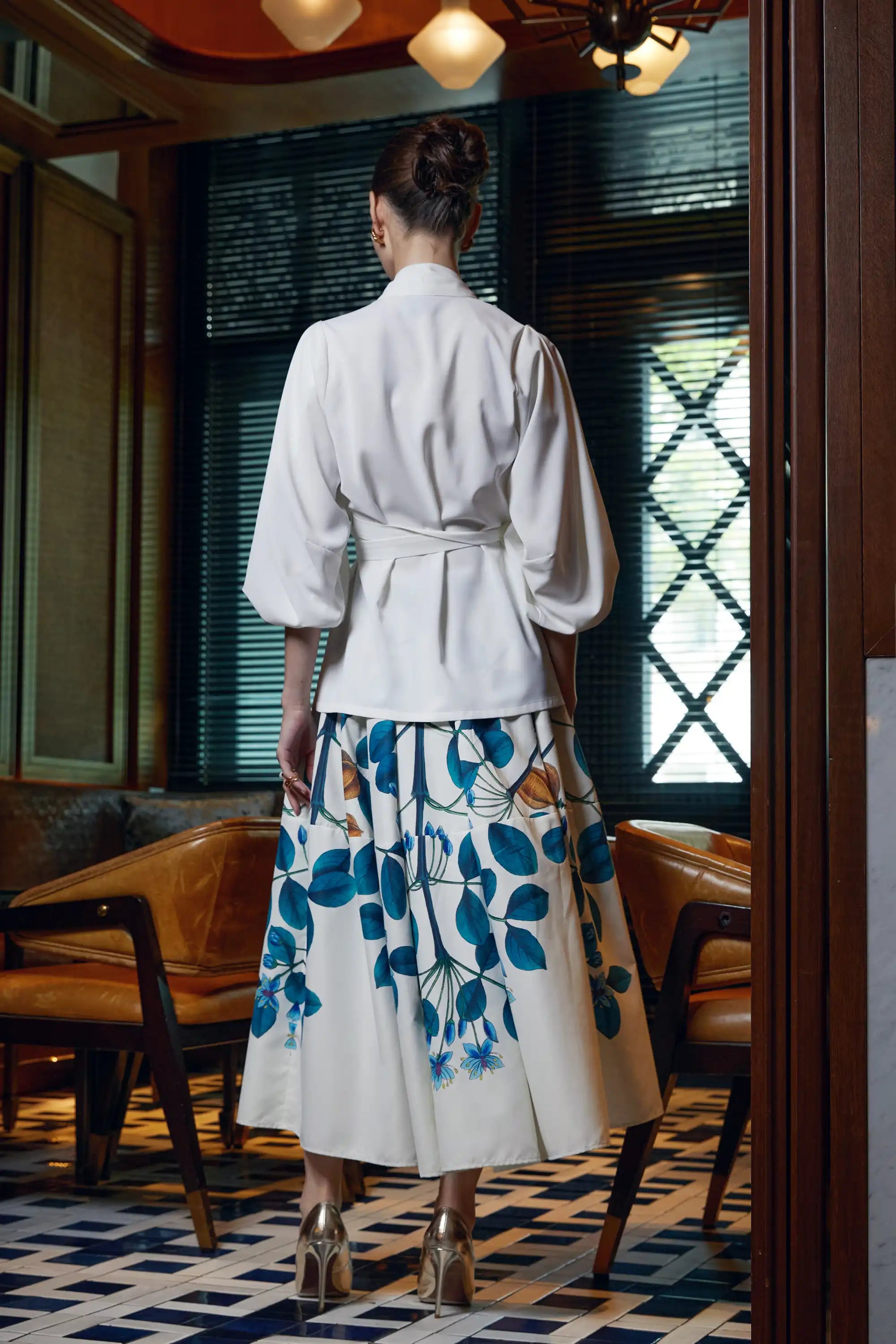 Border Full Circle Skirt (Guaiacwood)