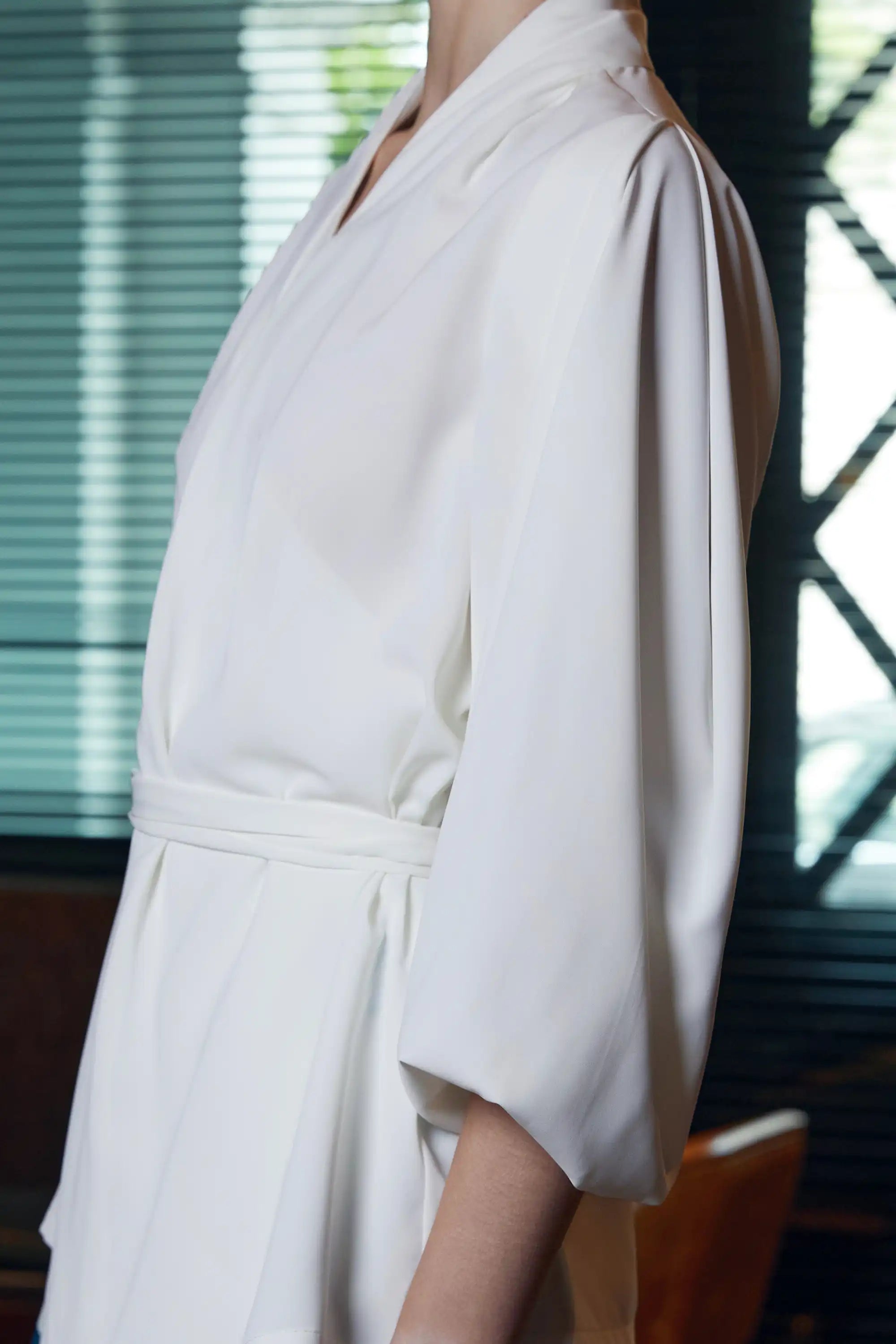 Calla Wrap Blouse (White)