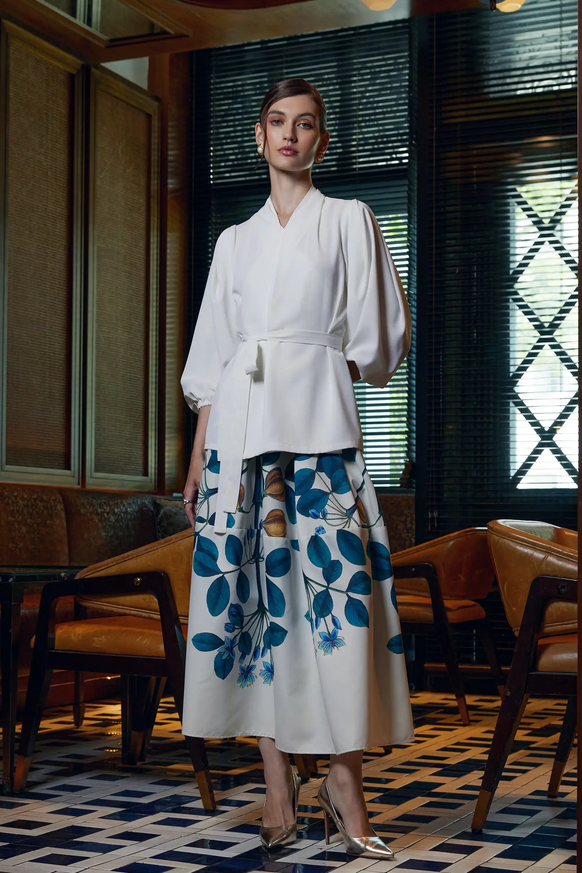 Border Full Circle Skirt (Guaiacwood)
