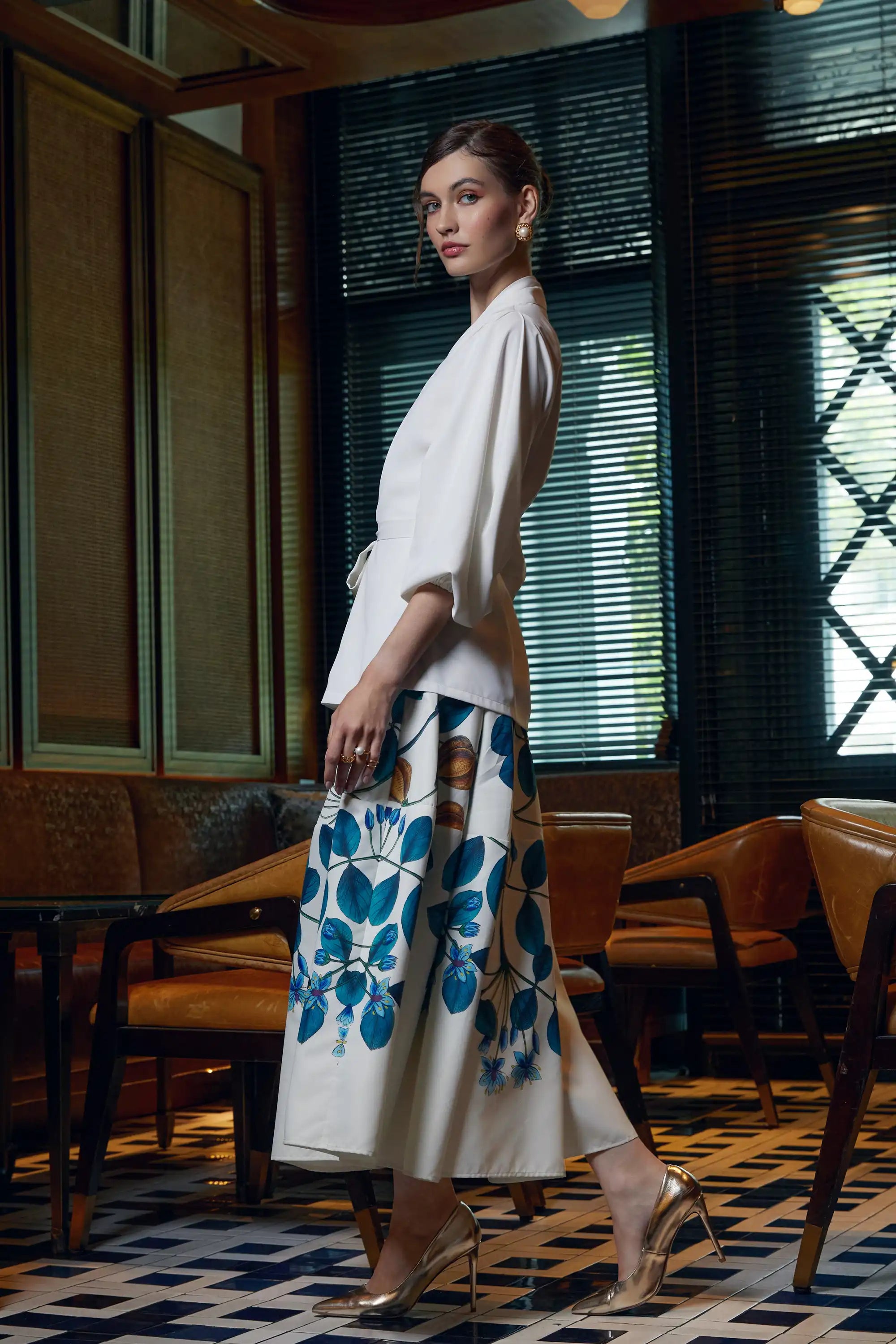 Border Full Circle Skirt (Guaiacwood)