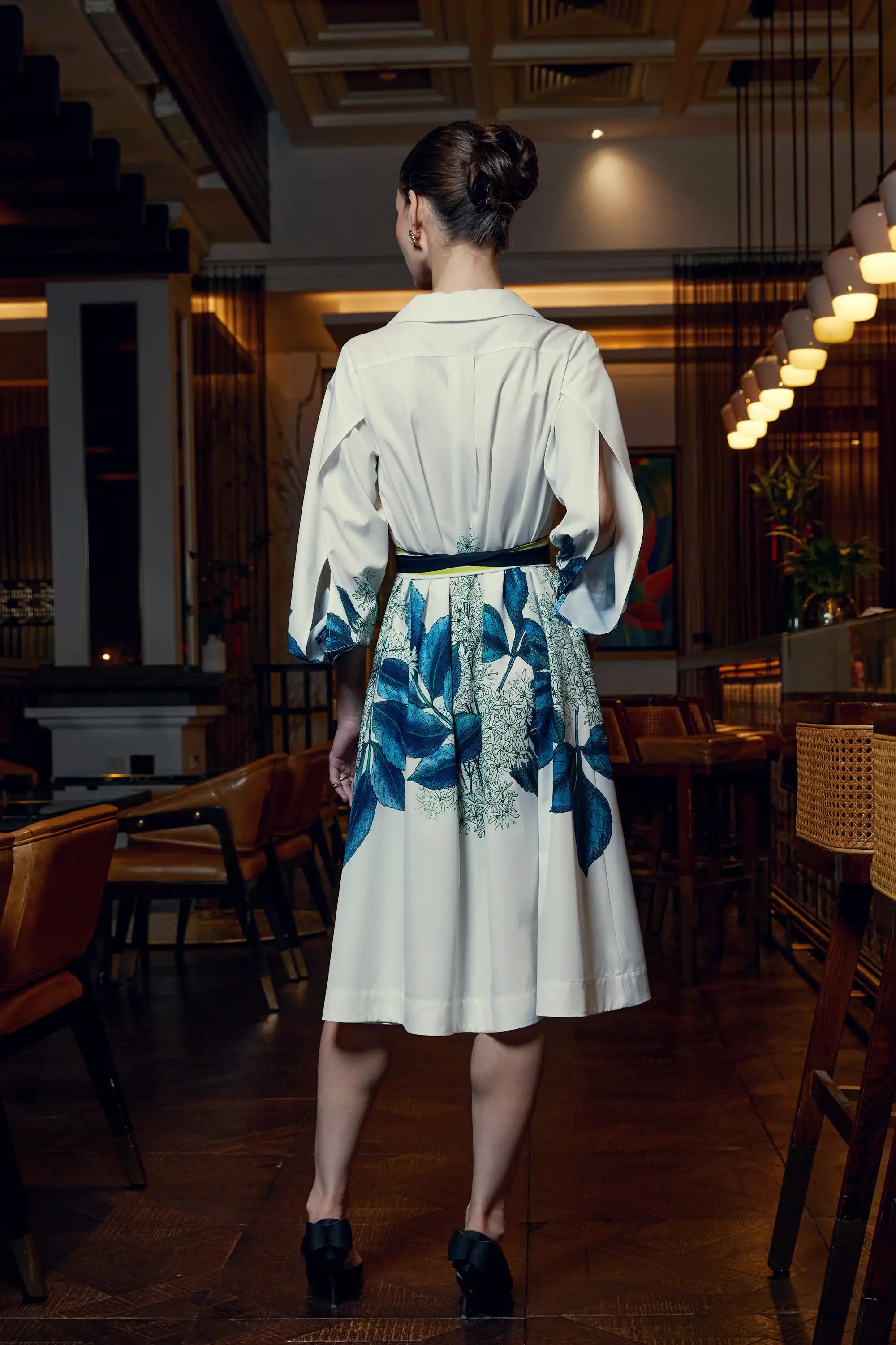 Folded Sleeve Shirt Dress (Manna Ash)