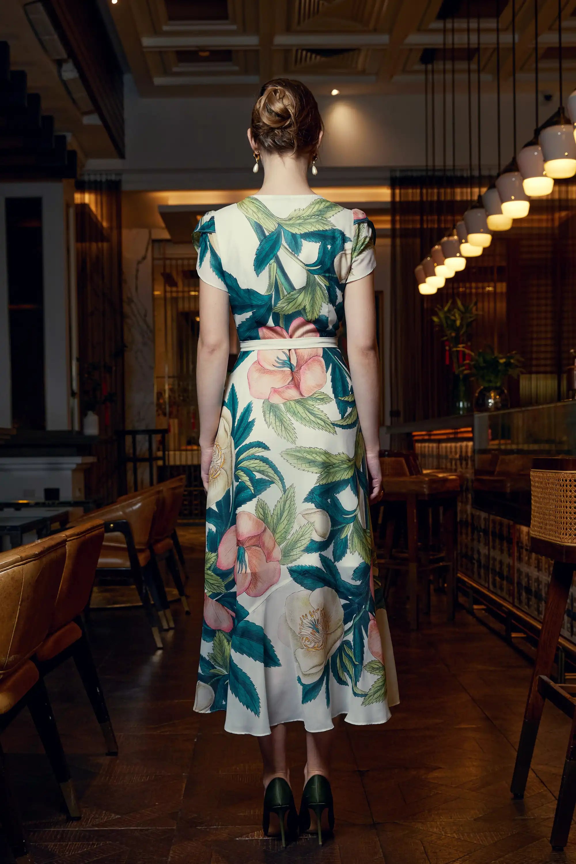 Petal Sleeve Mermaid Dress (Hellebore)