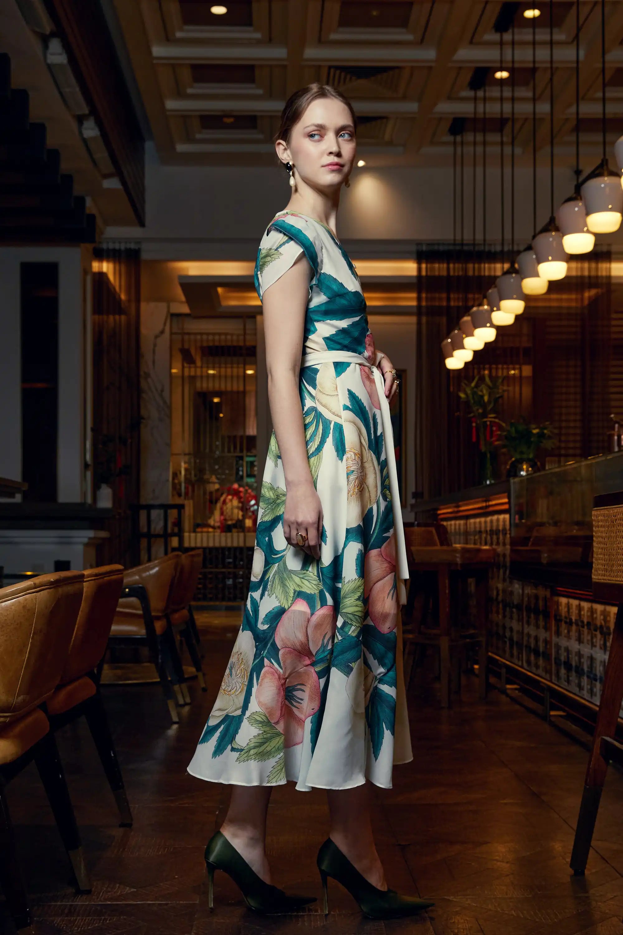 Petal Sleeve Mermaid Dress (Hellebore)