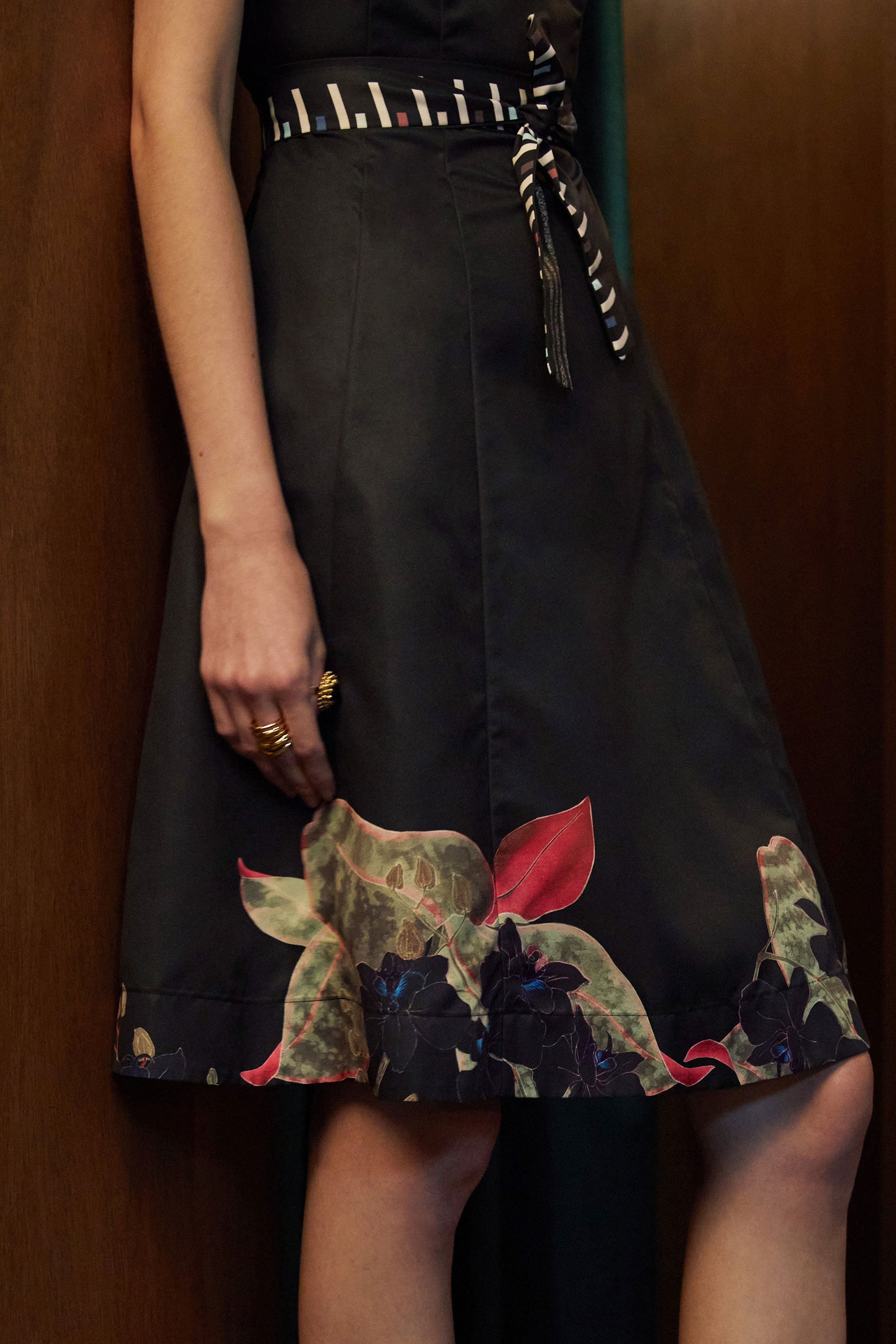 Bateau Cap Dress (Dendrobium Orchid)