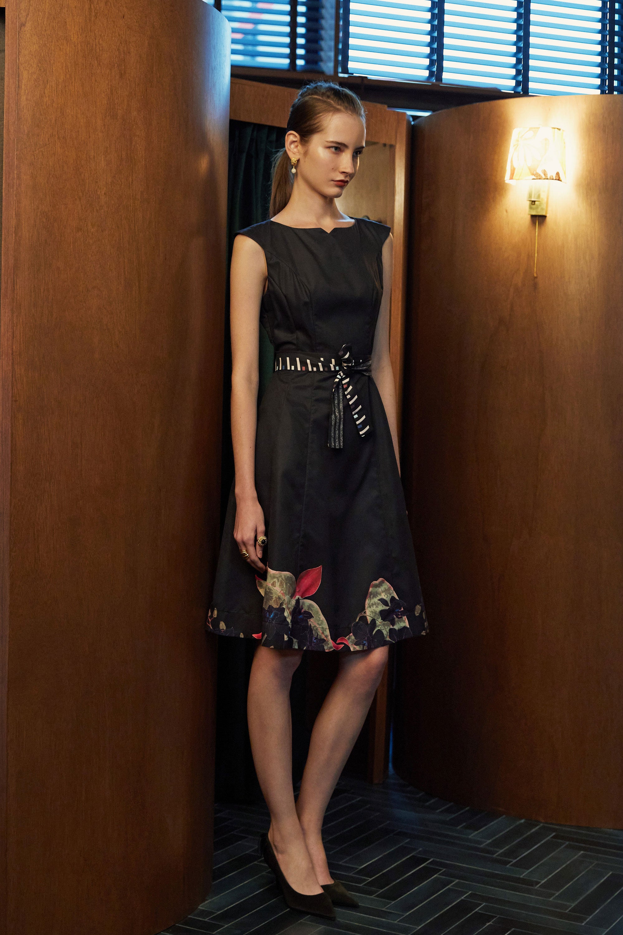 Bateau Cap Dress (Dendrobium Orchid)