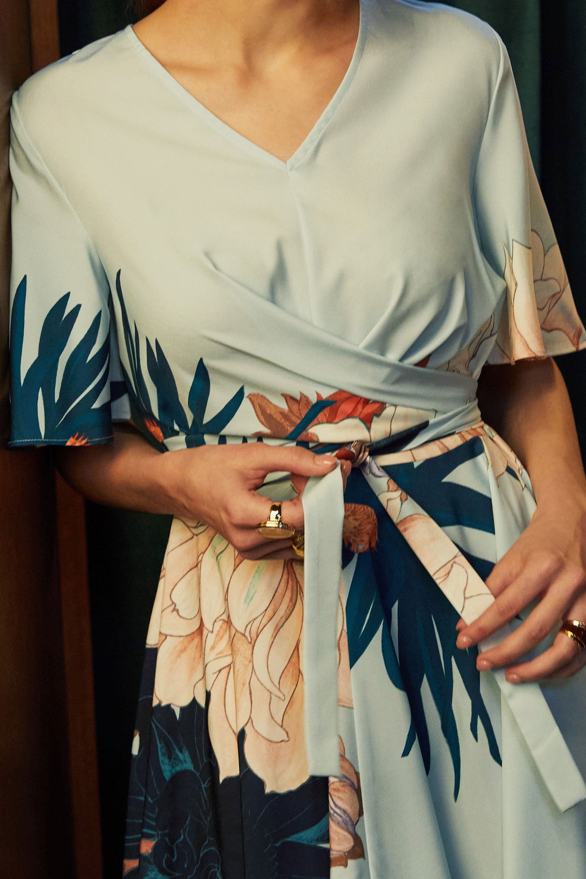 Criss-Cross Flutter Dress (Dahlia)