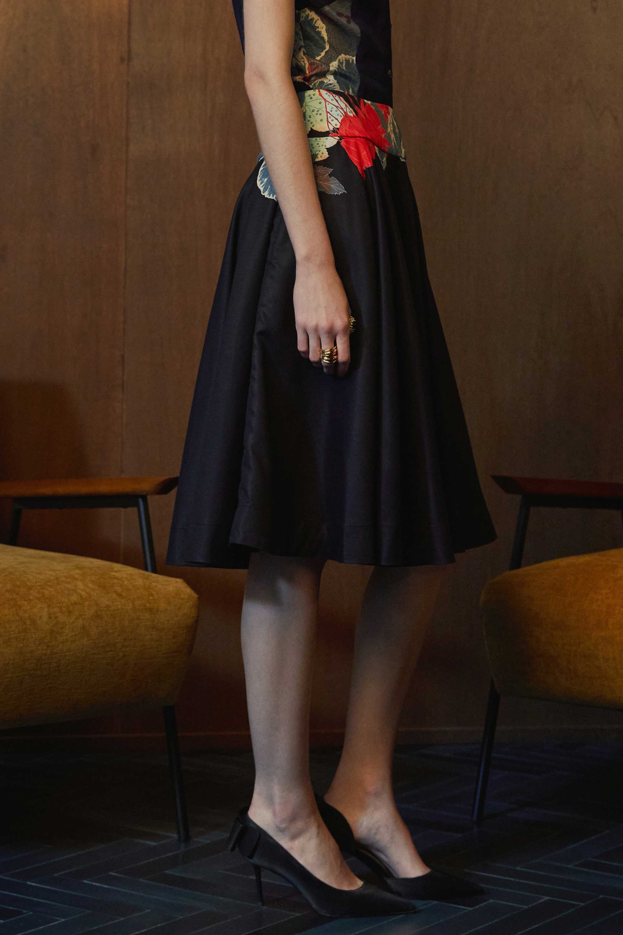 Full Circle Knee Skirt (Cracklin Rosie Begonia)