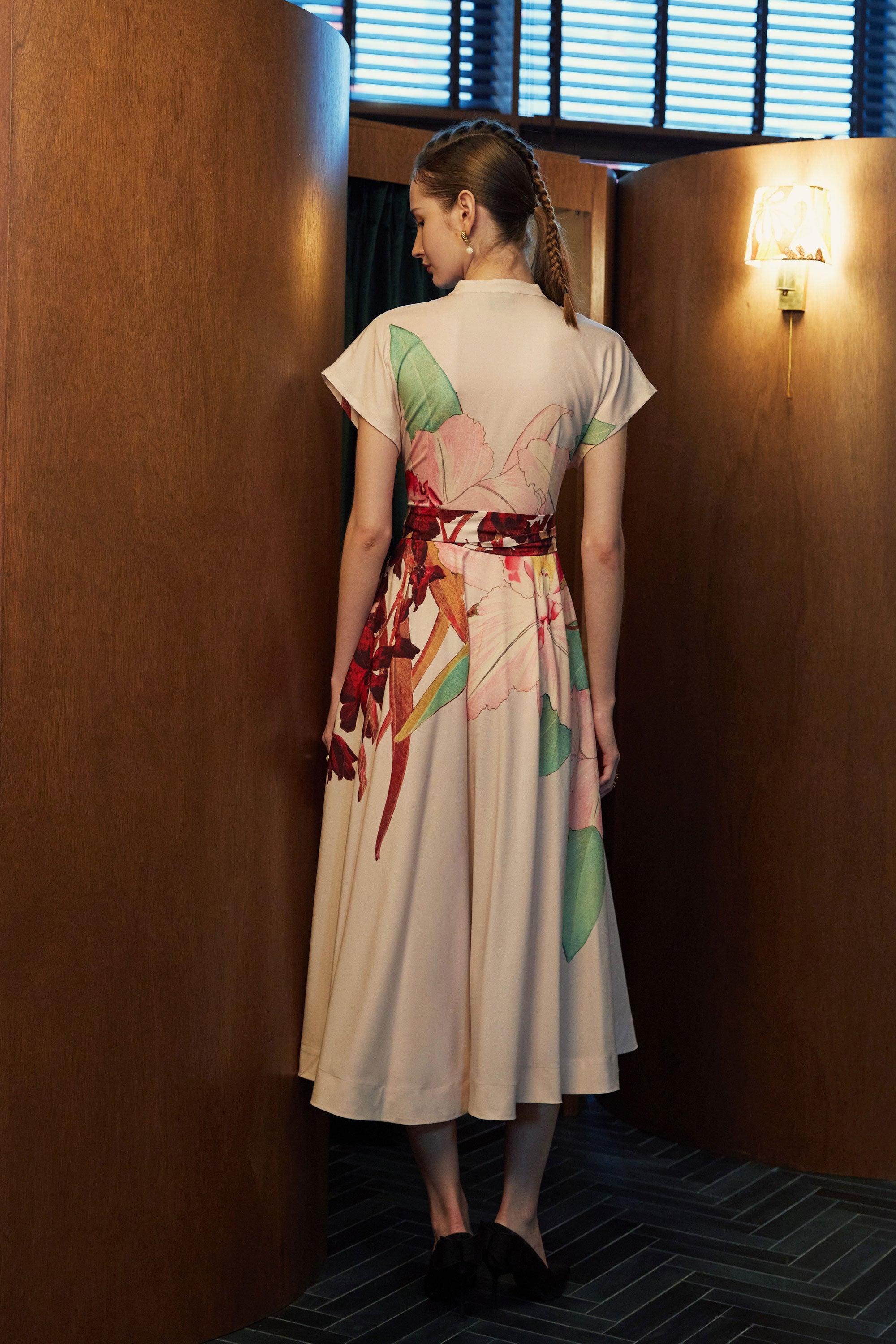 Interlaced Sash Dress (Cattleya & Oncidium)