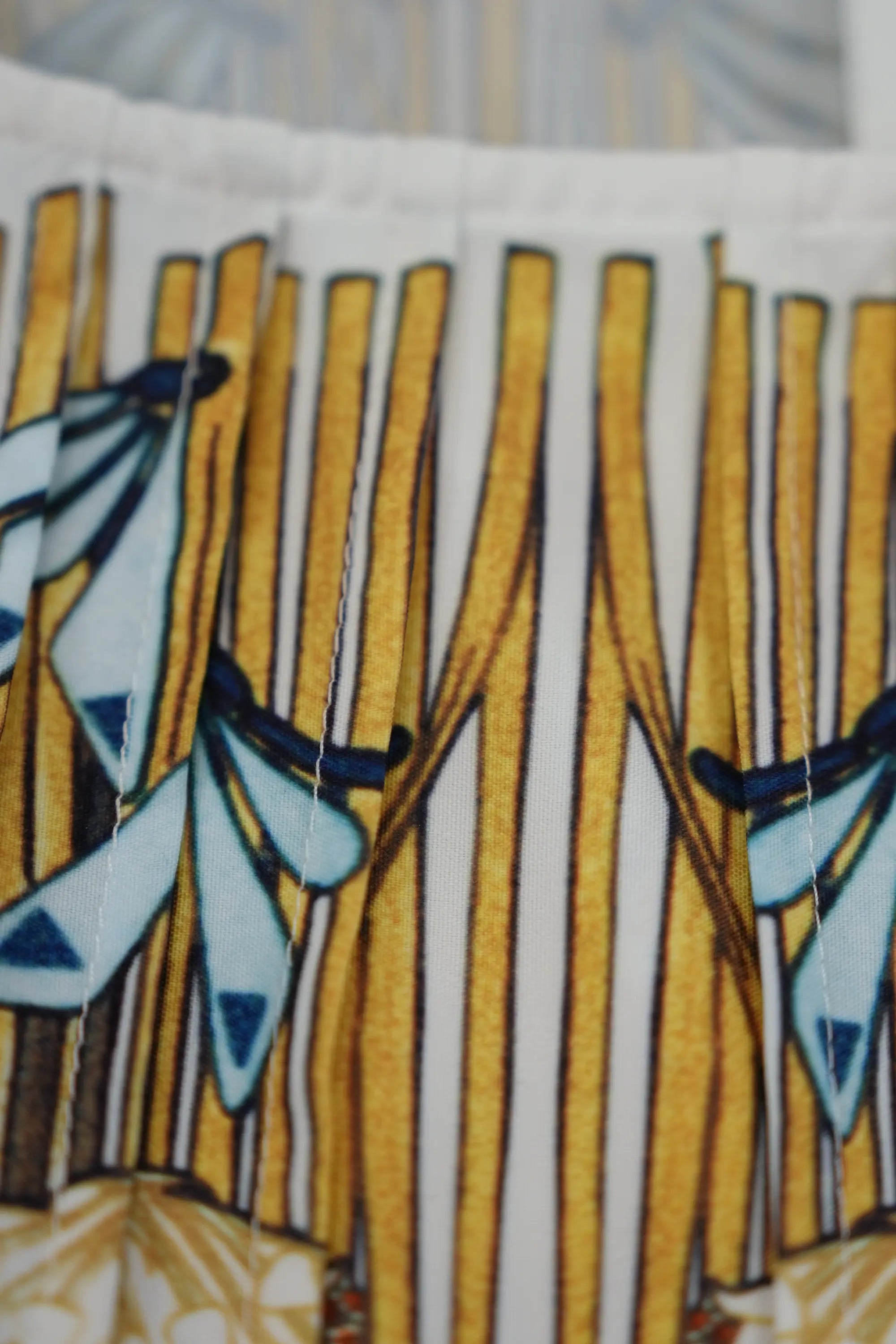 Bustier Box Pleats Dress (Dragonfly)