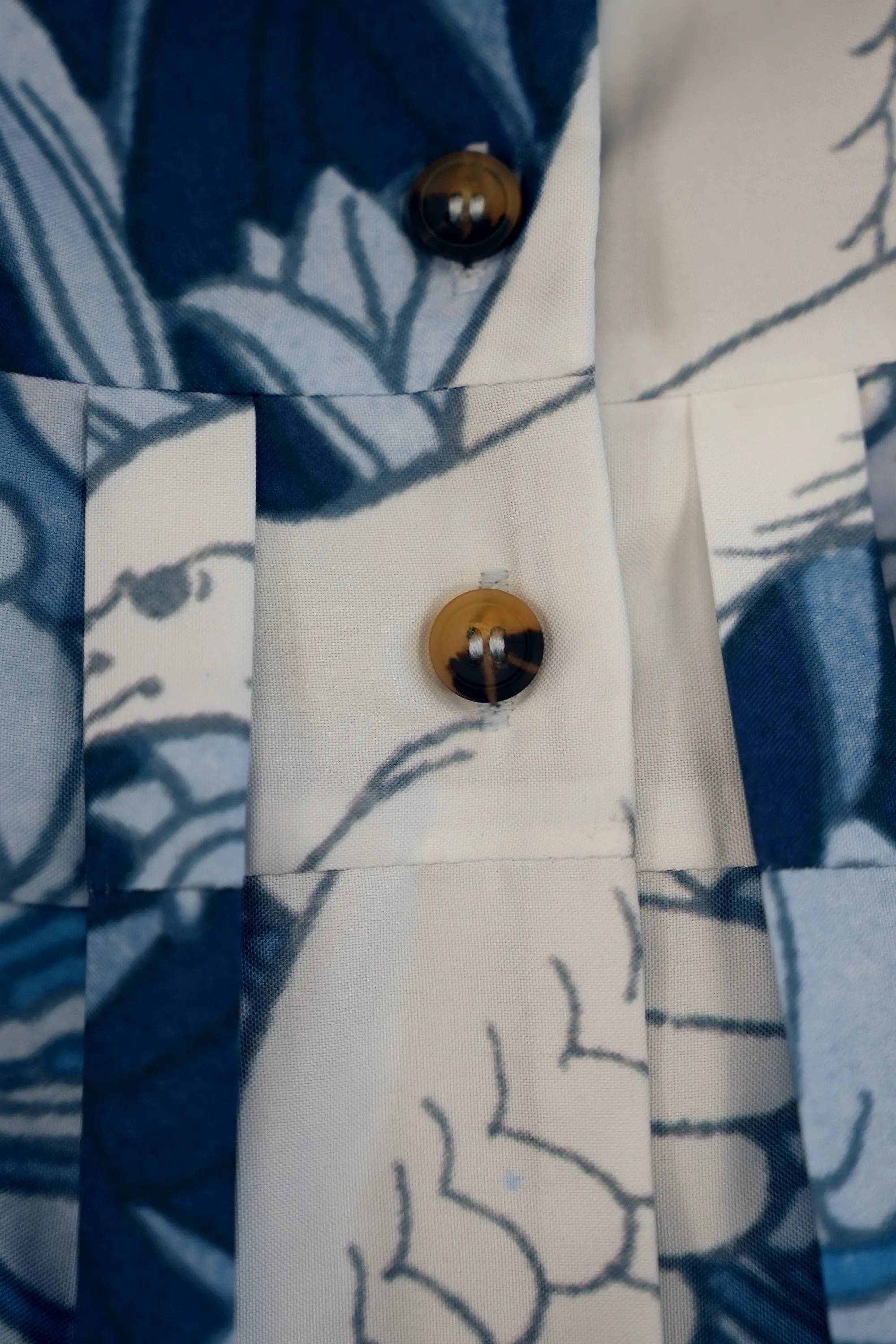 Chinese Collar Fit & Flare Dress (Dove)