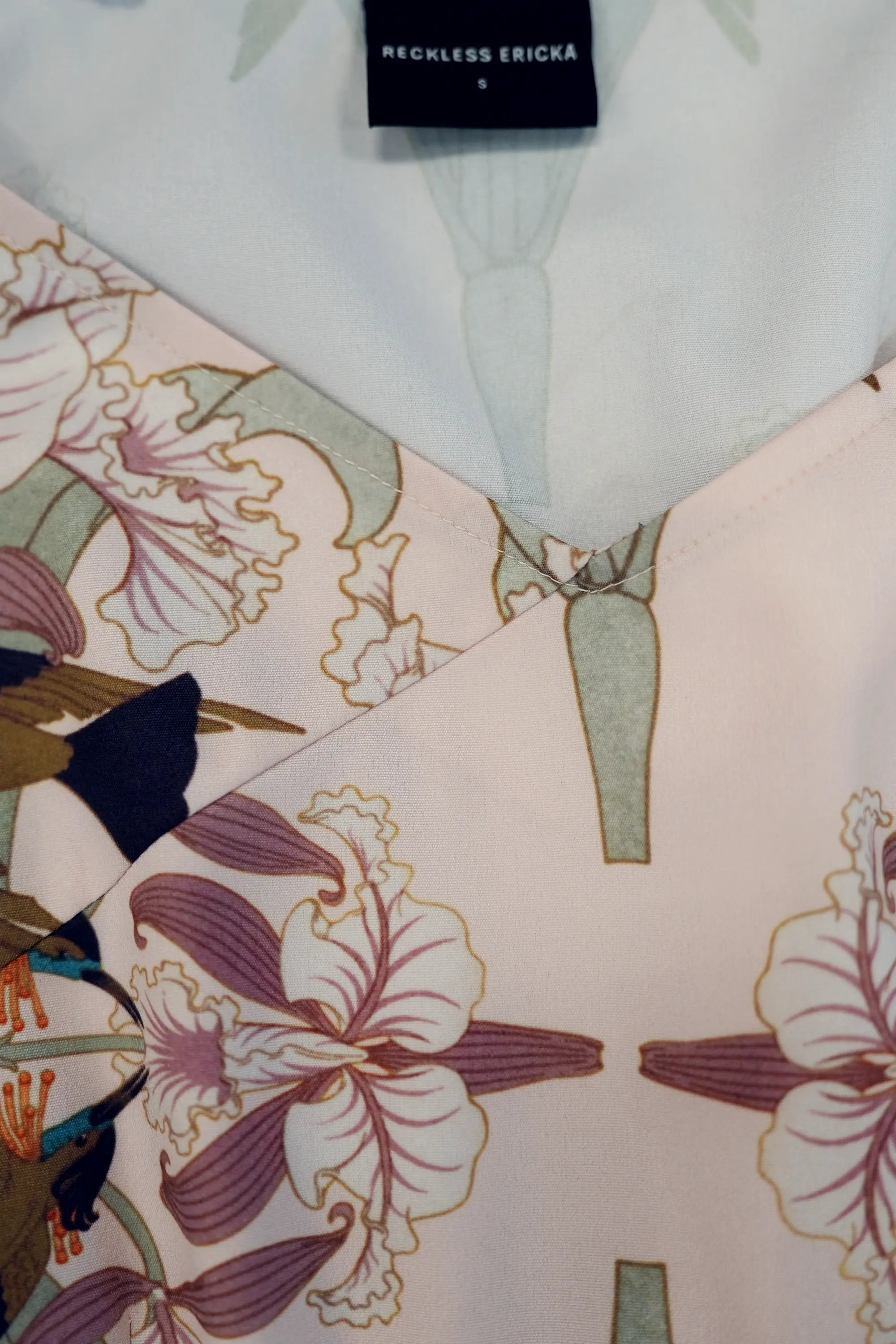 Faux Wrap Pencil Dress (Hummingbird)