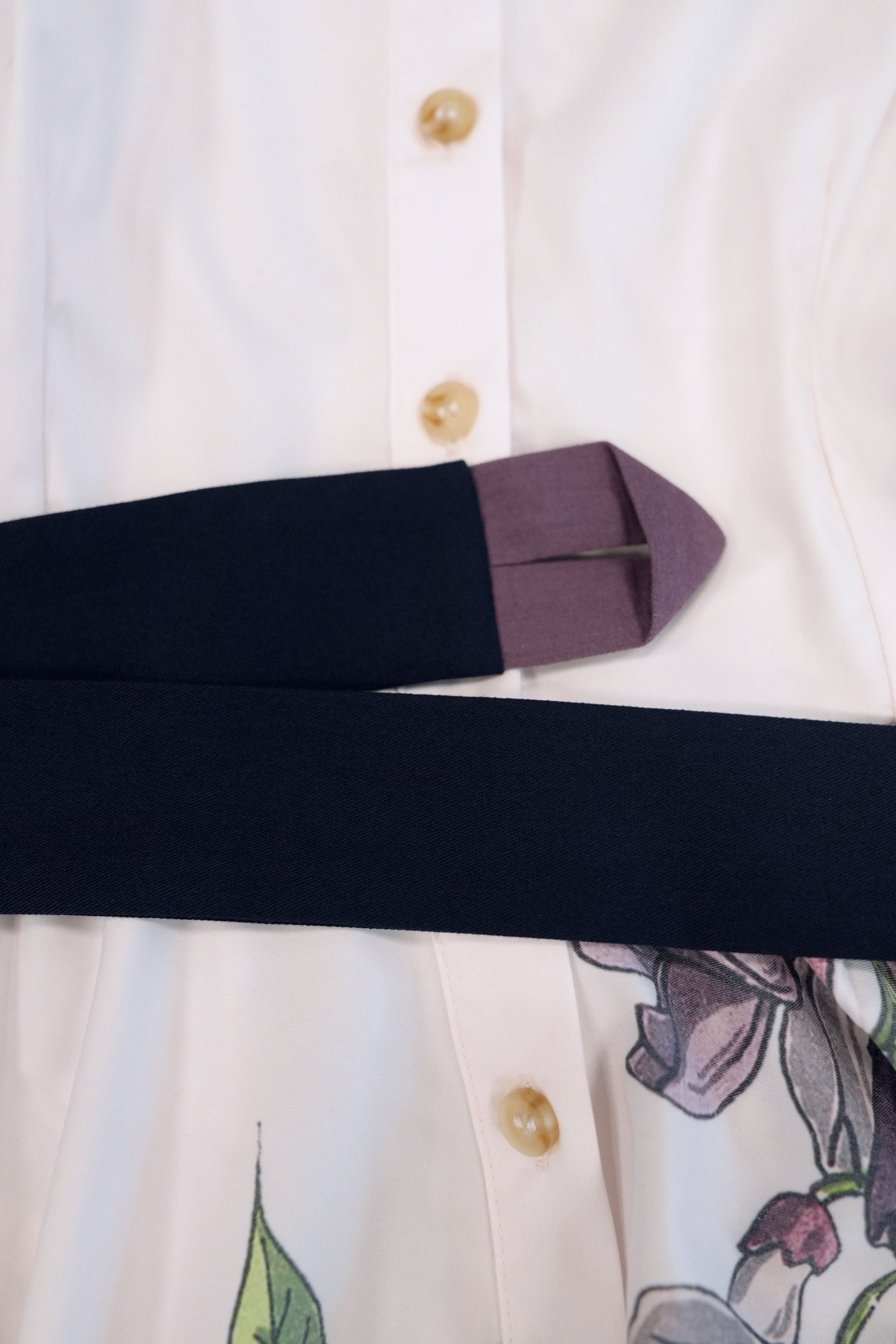 Snowdrop Sleeves Shirtwaist Dress (Wisteria)