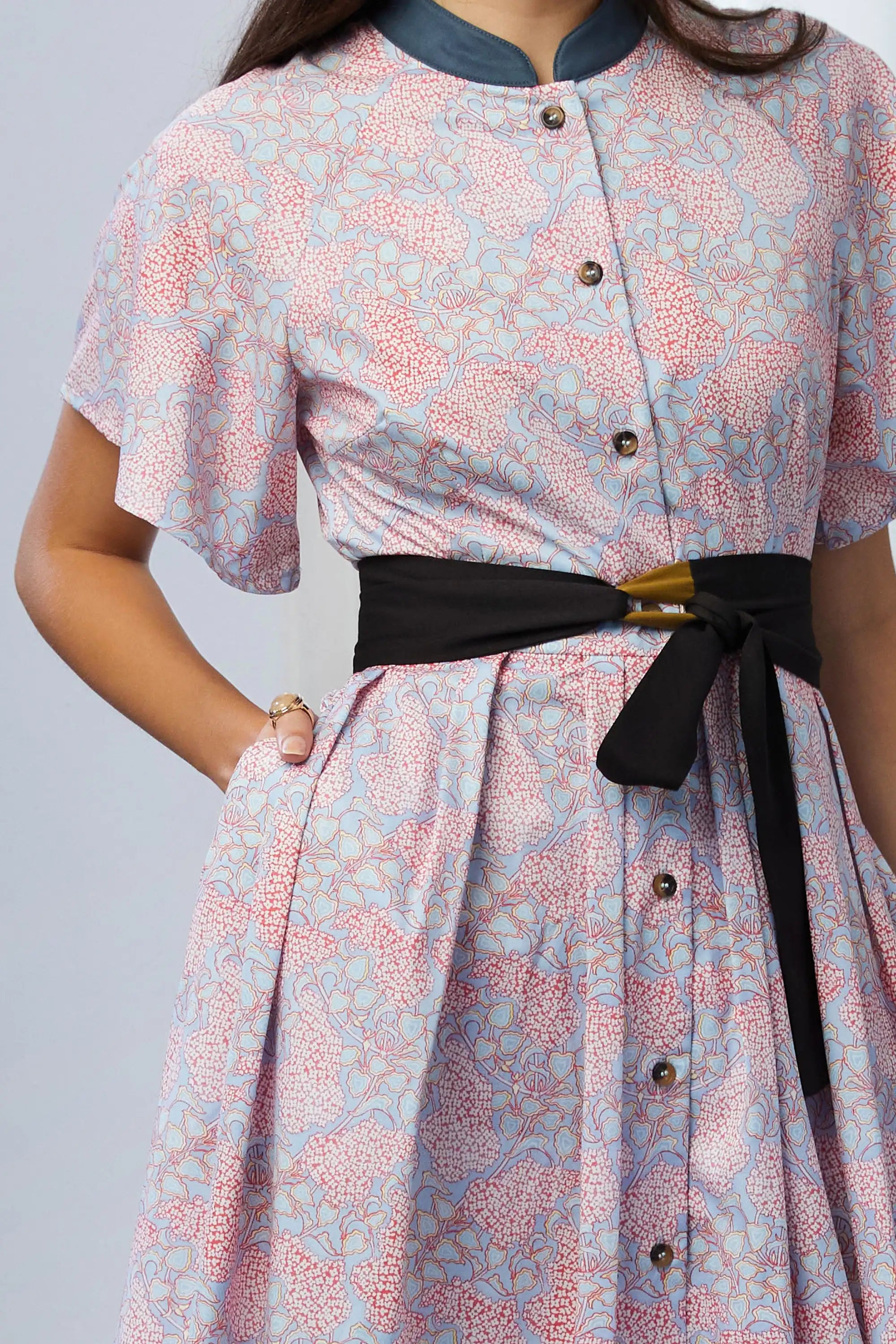 Flutter Fit & Flare Knee Dress (Lilac)