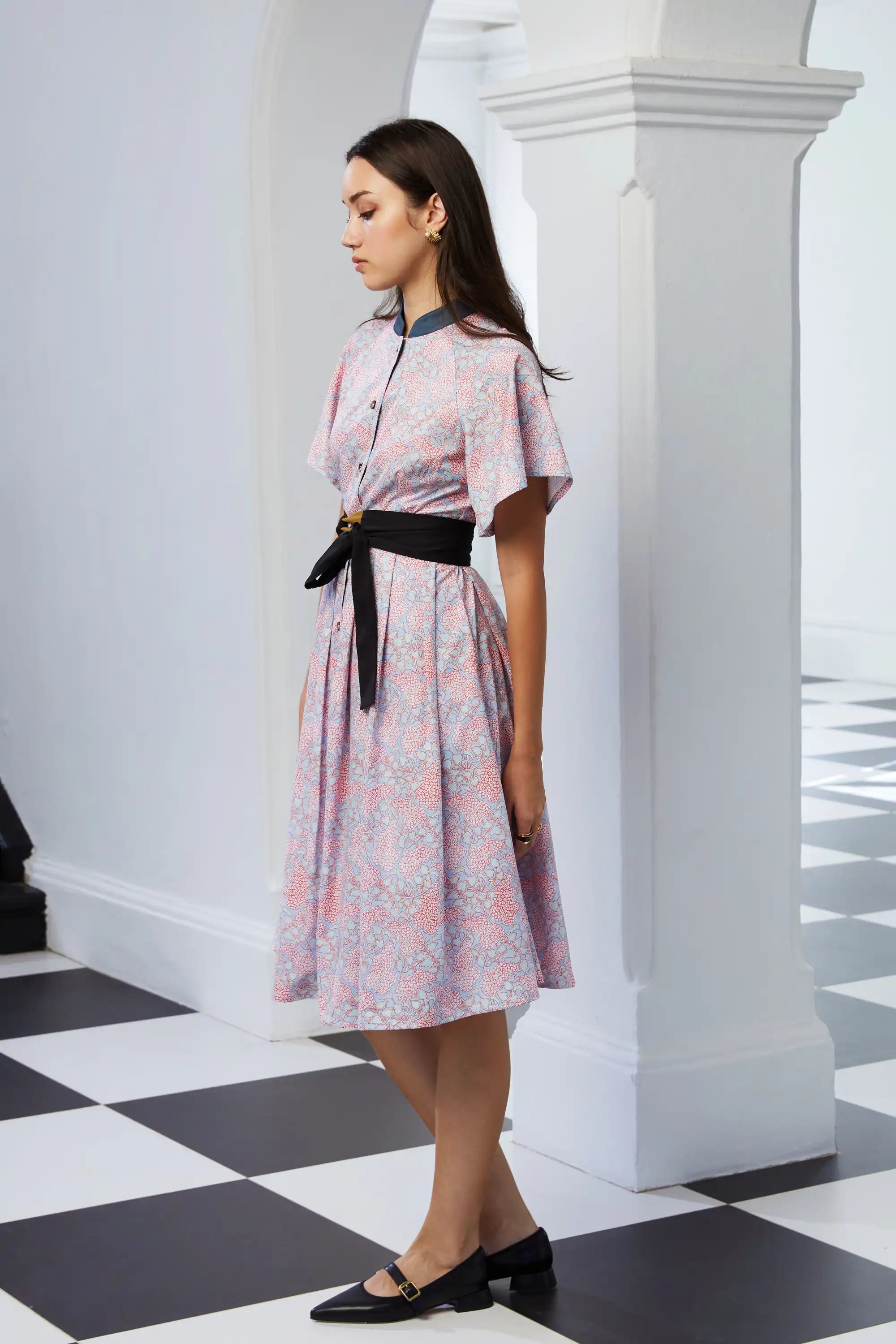 Flutter Fit & Flare Knee Dress (Lilac)