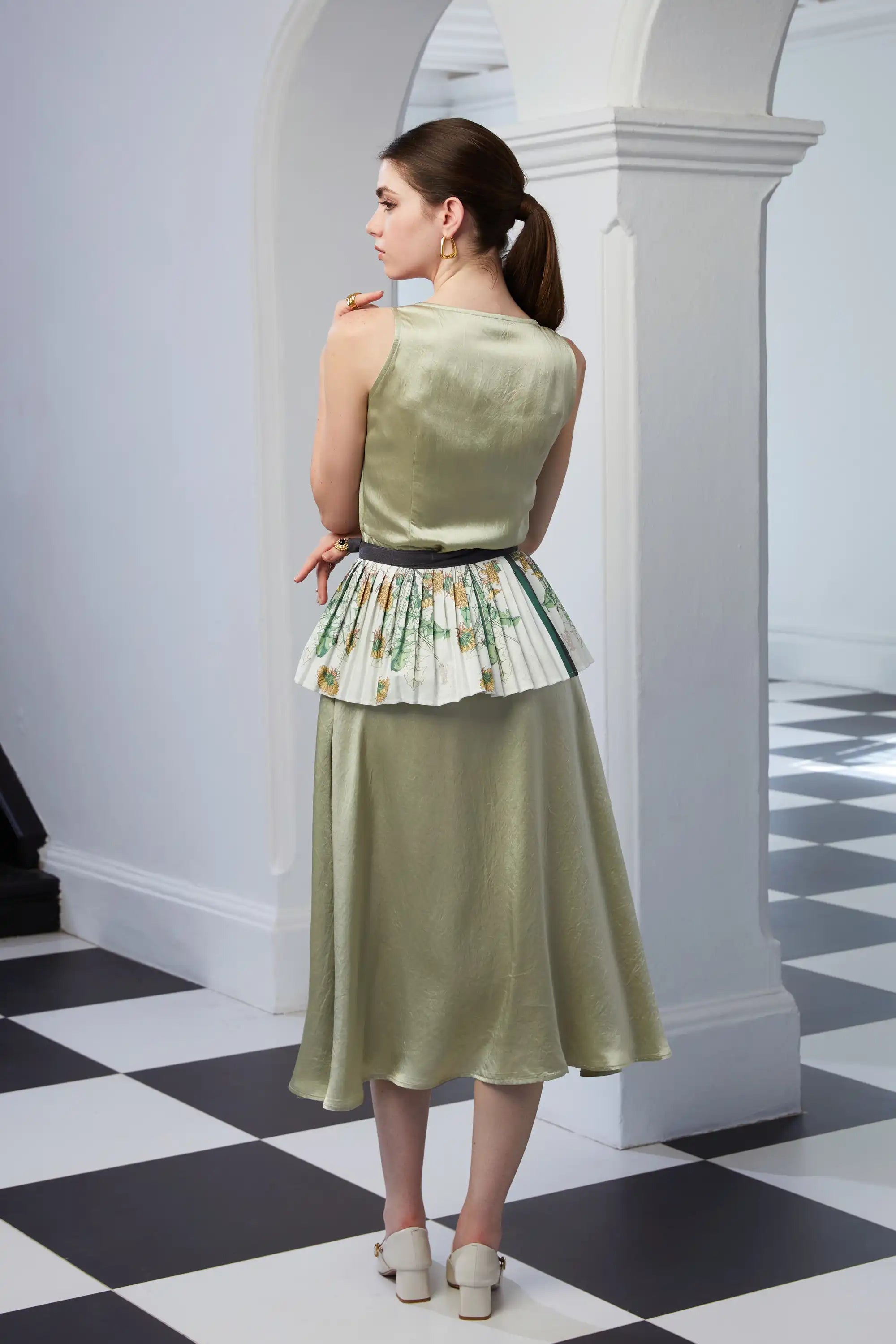 Peplum Racer Dress (Dandelion)