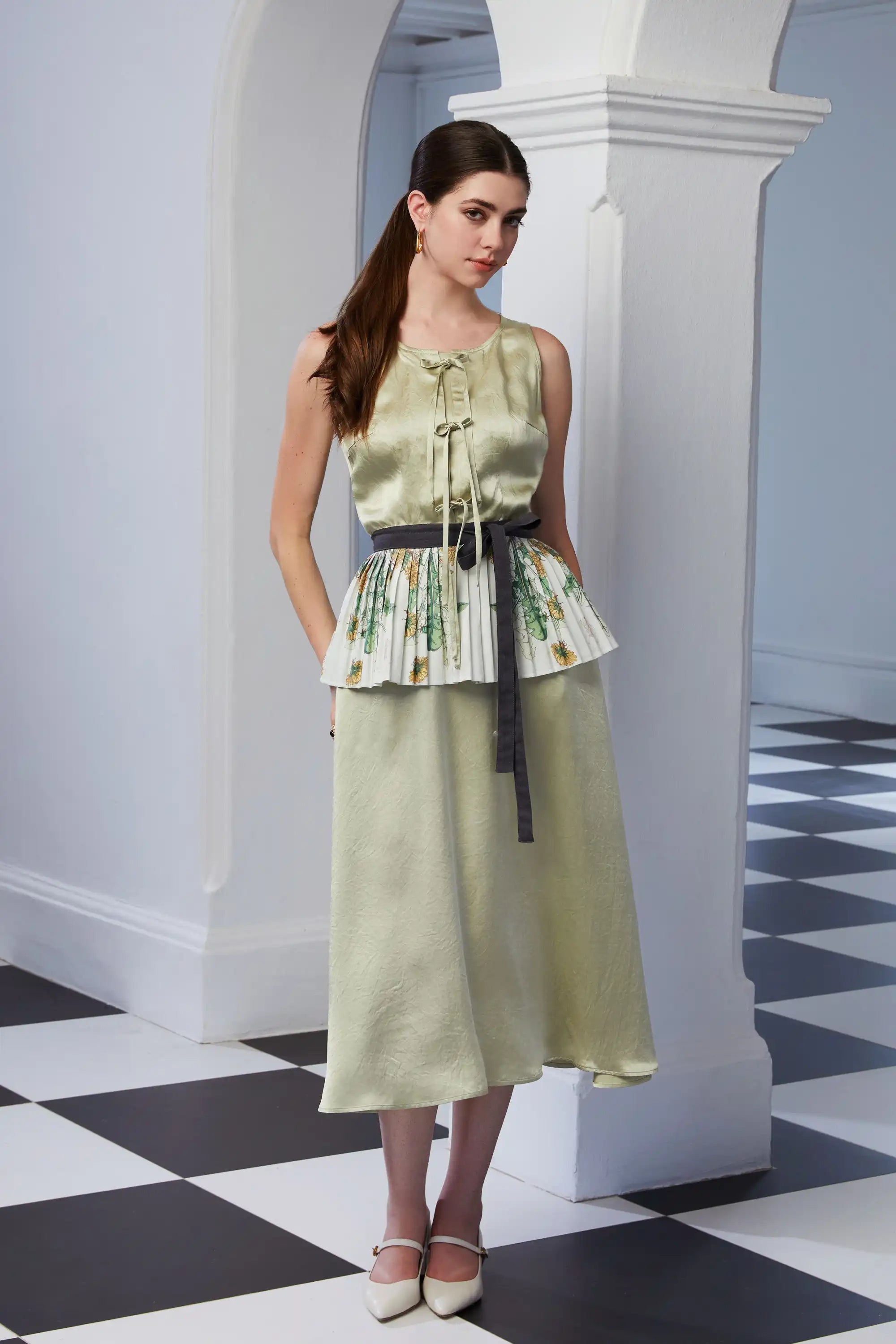 Peplum Racer Dress (Dandelion)