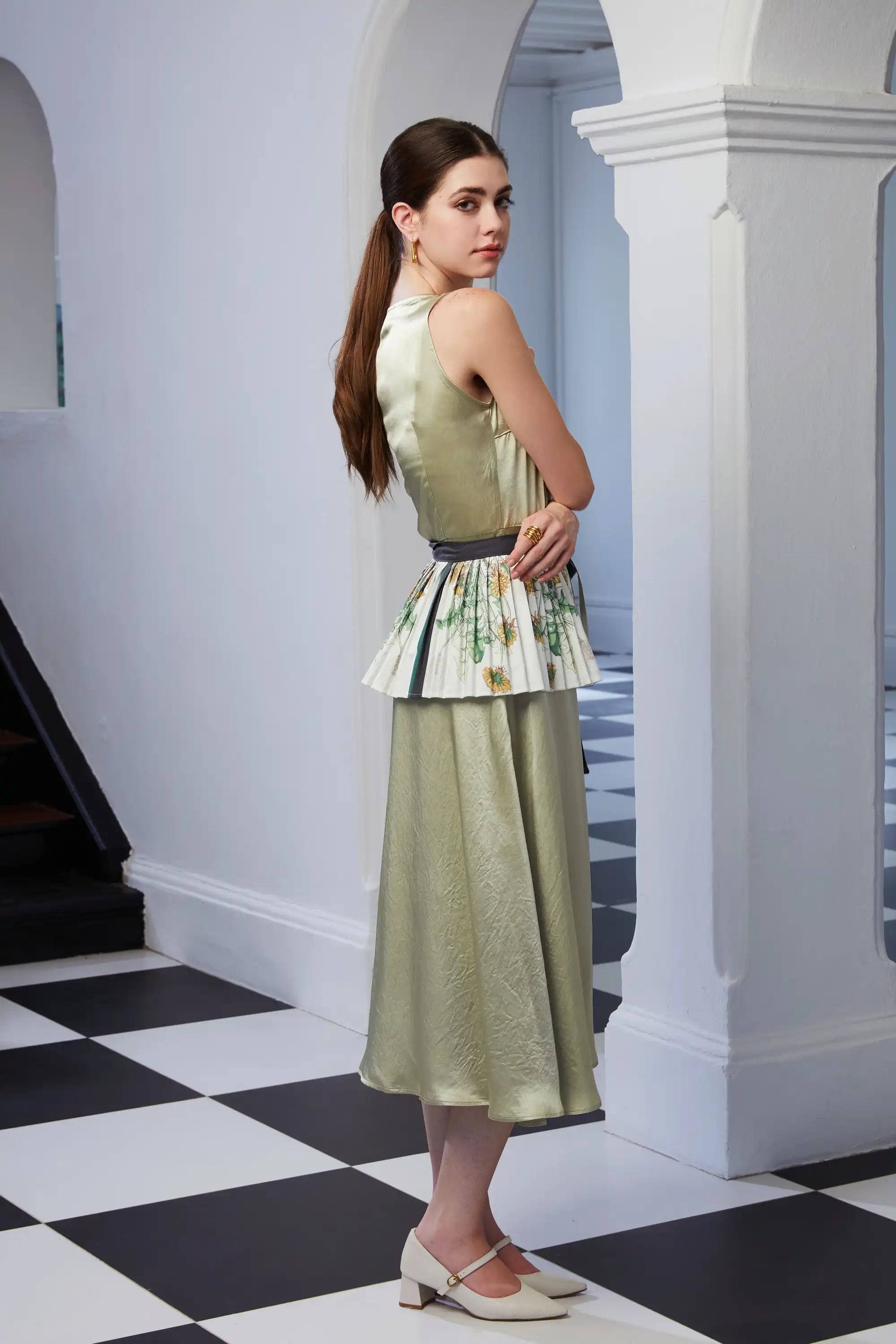 Peplum Racer Dress (Dandelion)