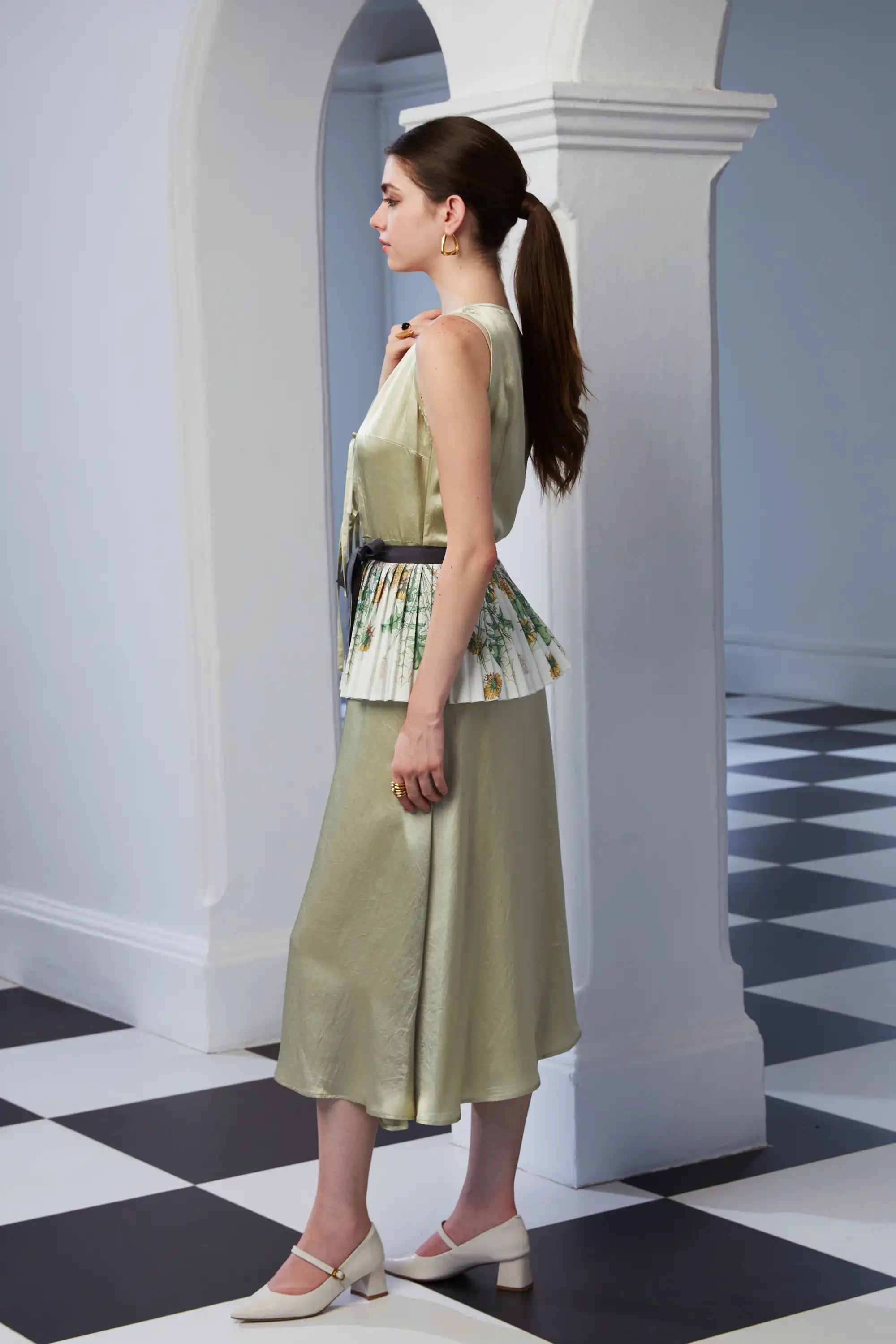 Peplum Racer Dress (Dandelion)