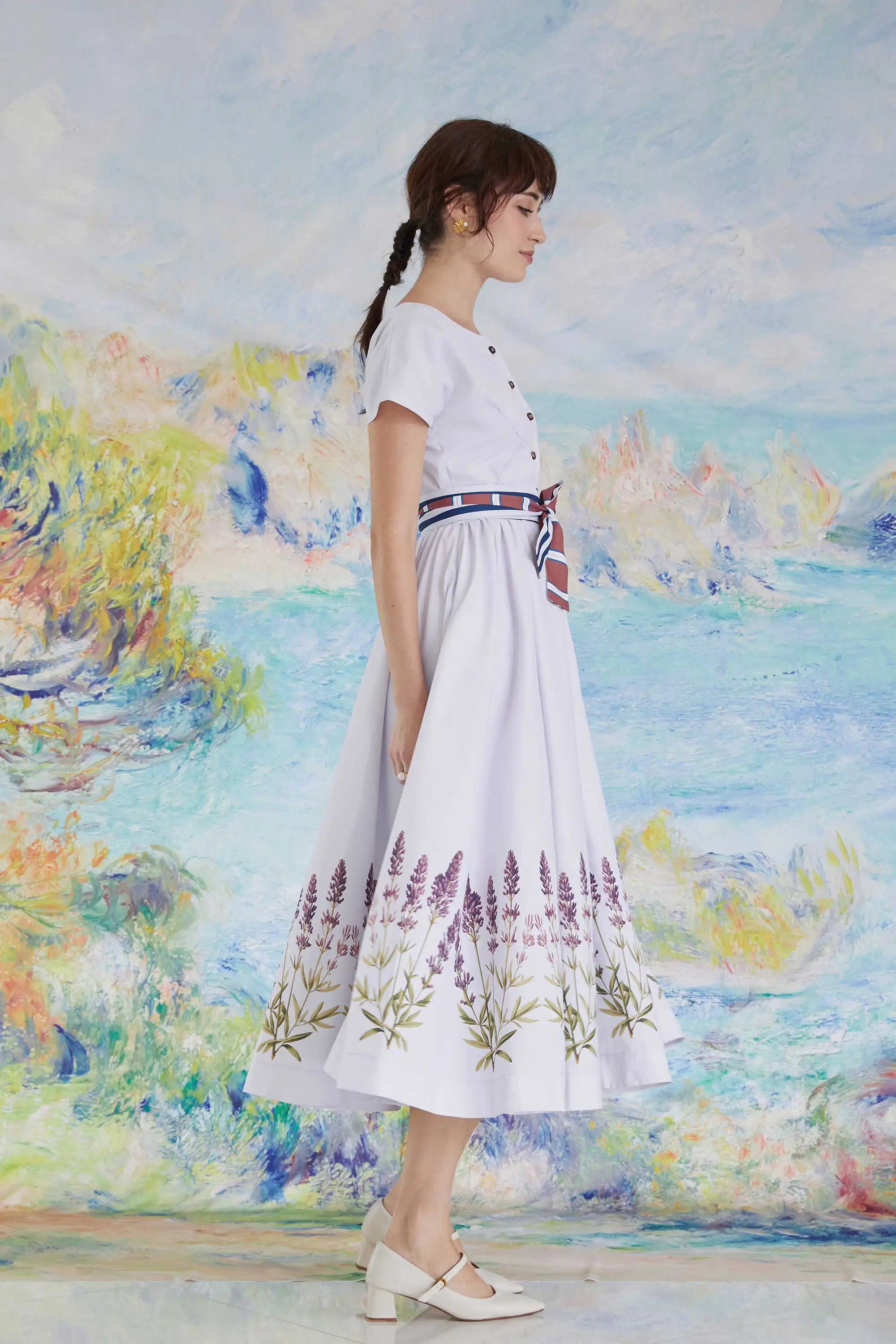 Darted Tea Dress (Lavender)