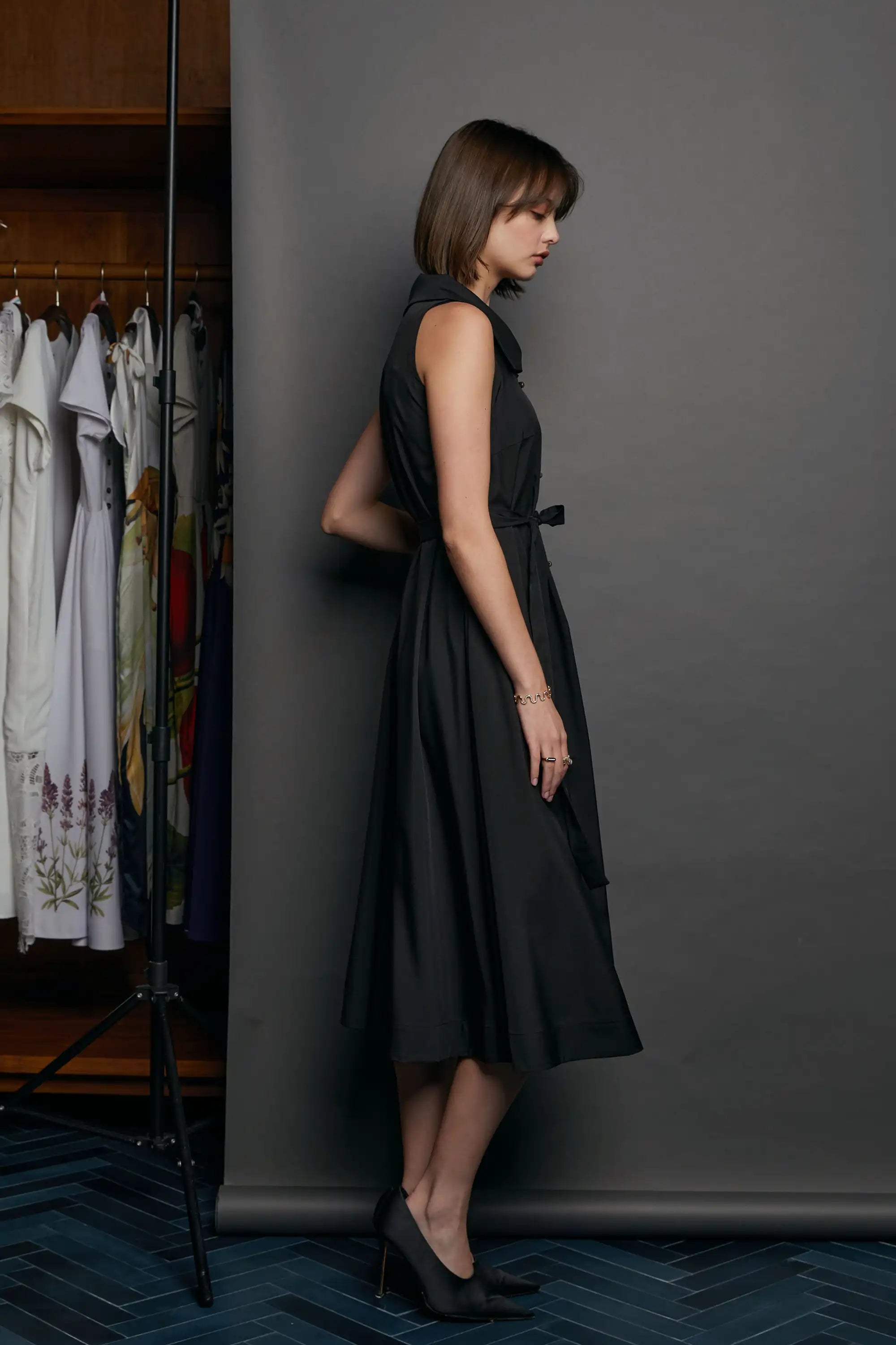 Racer Pankou Dress (Black)