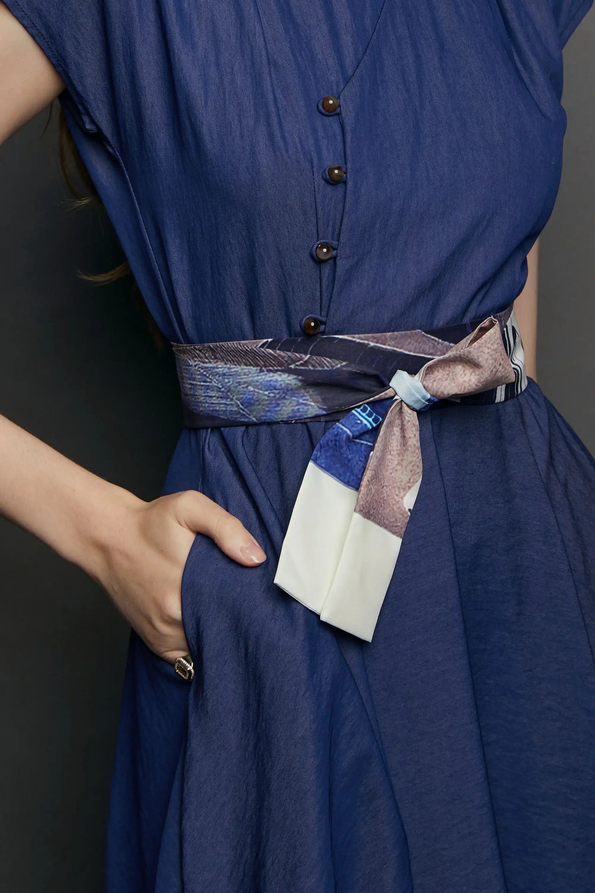 Surplice Fit & Flare Dress (Bonaparte’s Gull)