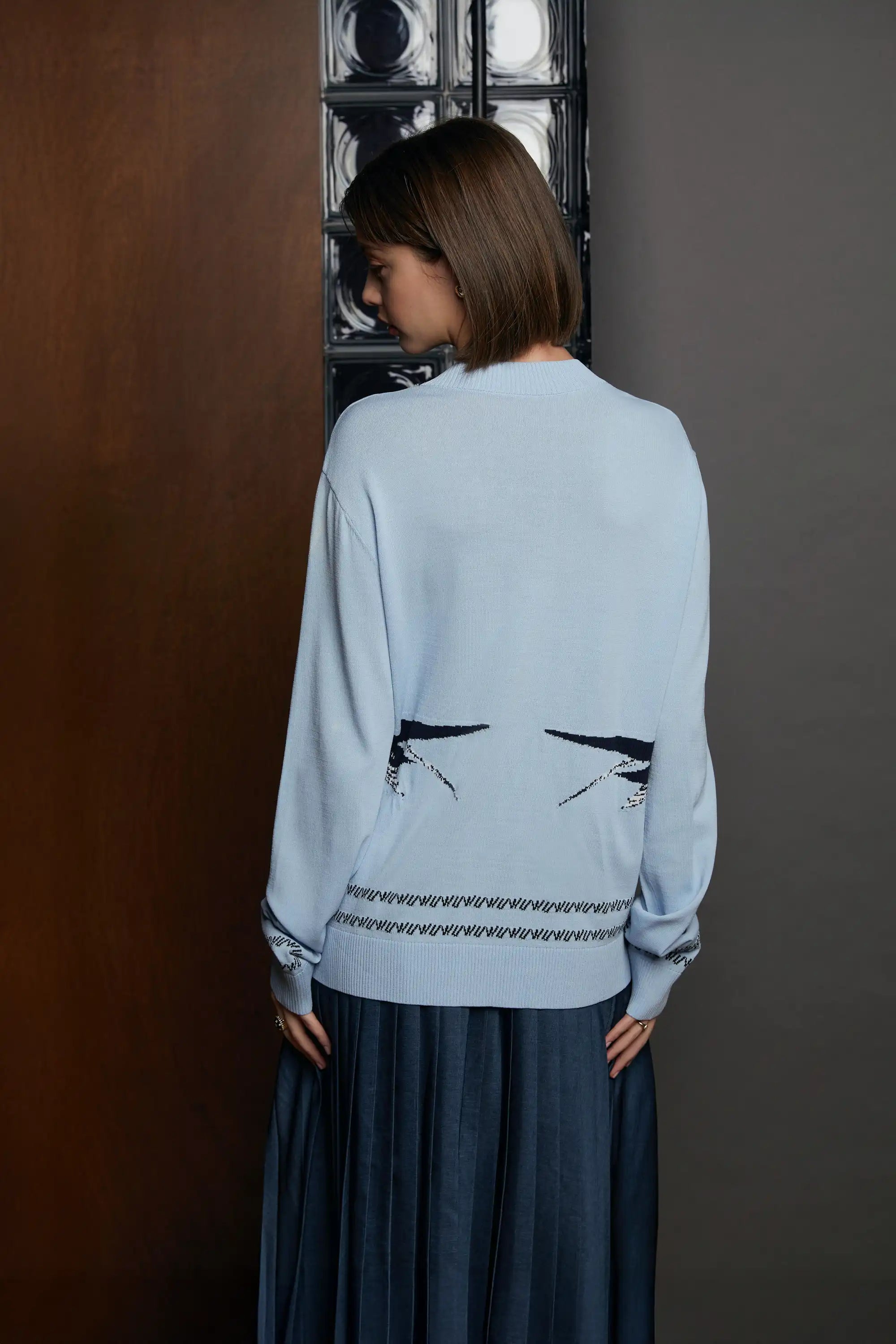 Unisex Soft Knit Cardigan (Sky Koel)