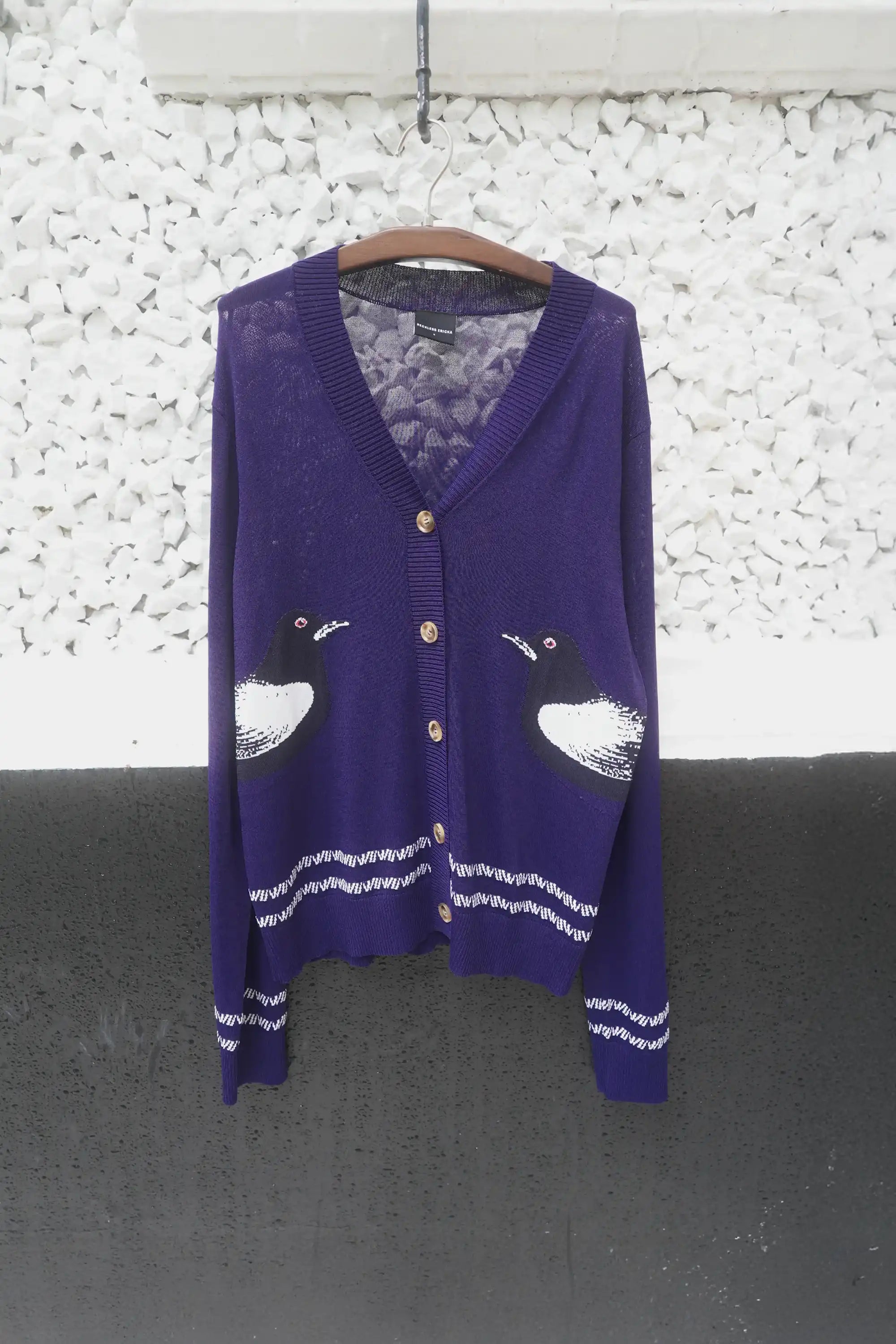 Unisex Soft Knit Cardigan (Night Koel)