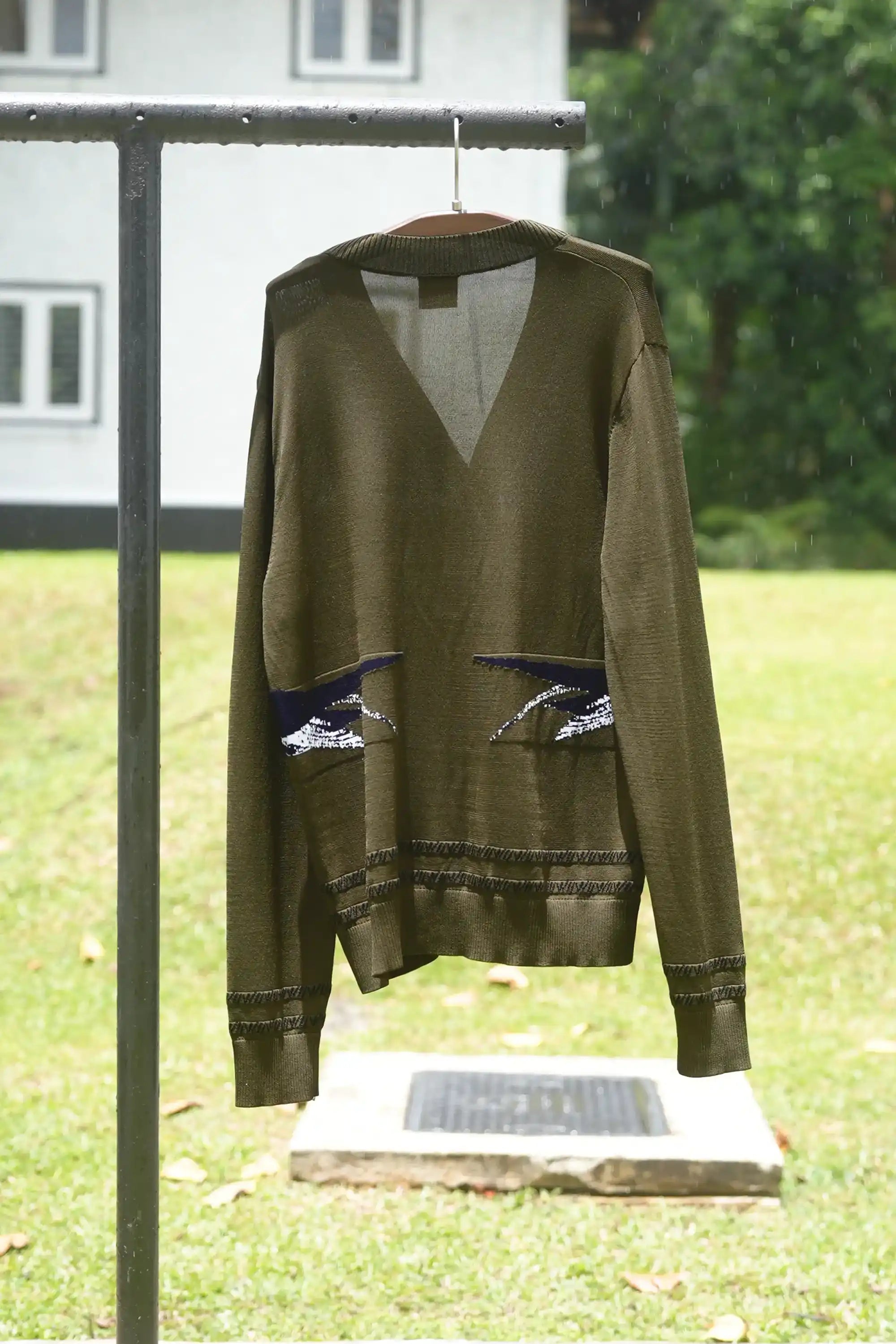 Unisex Soft Knit Cardigan (Olive Koel)