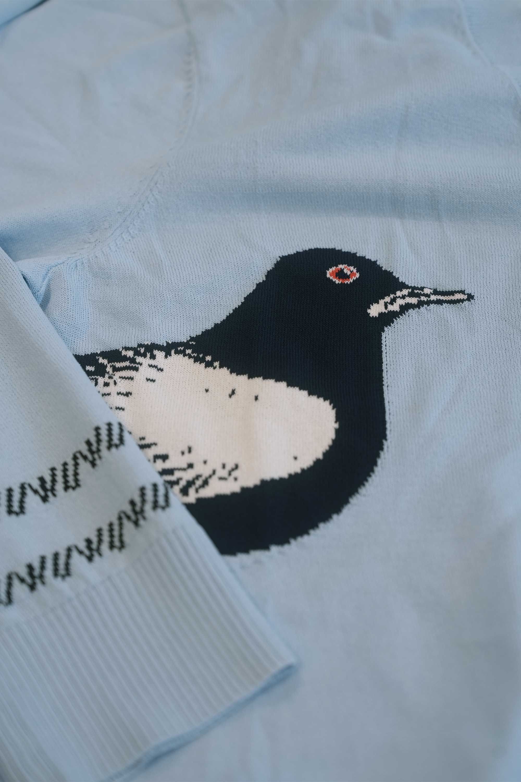 Unisex Soft Knit Cardigan (Sky Koel)