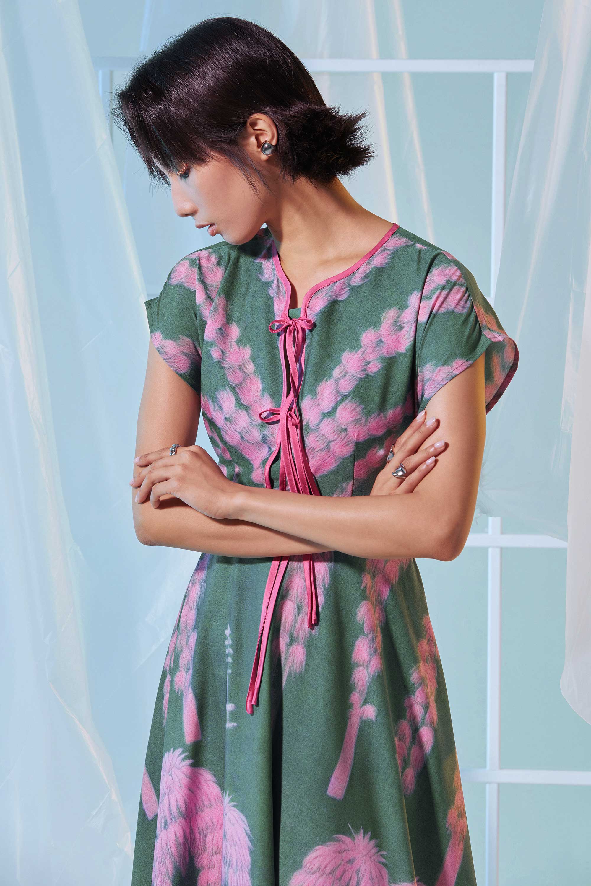 Piping Maxi Dress (Gaze)