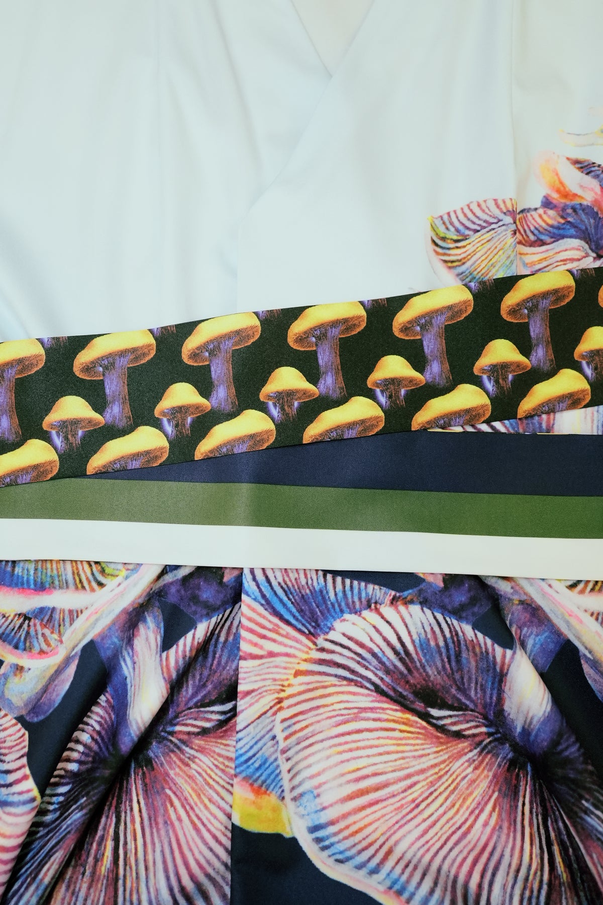 Blended Collar Wrap Dress (Field Mushrooms)