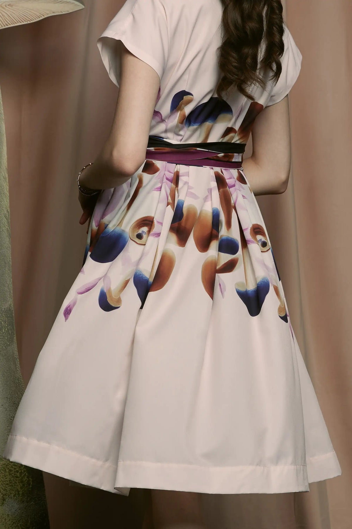 Chinese Collar Midi Dress (Mycena)