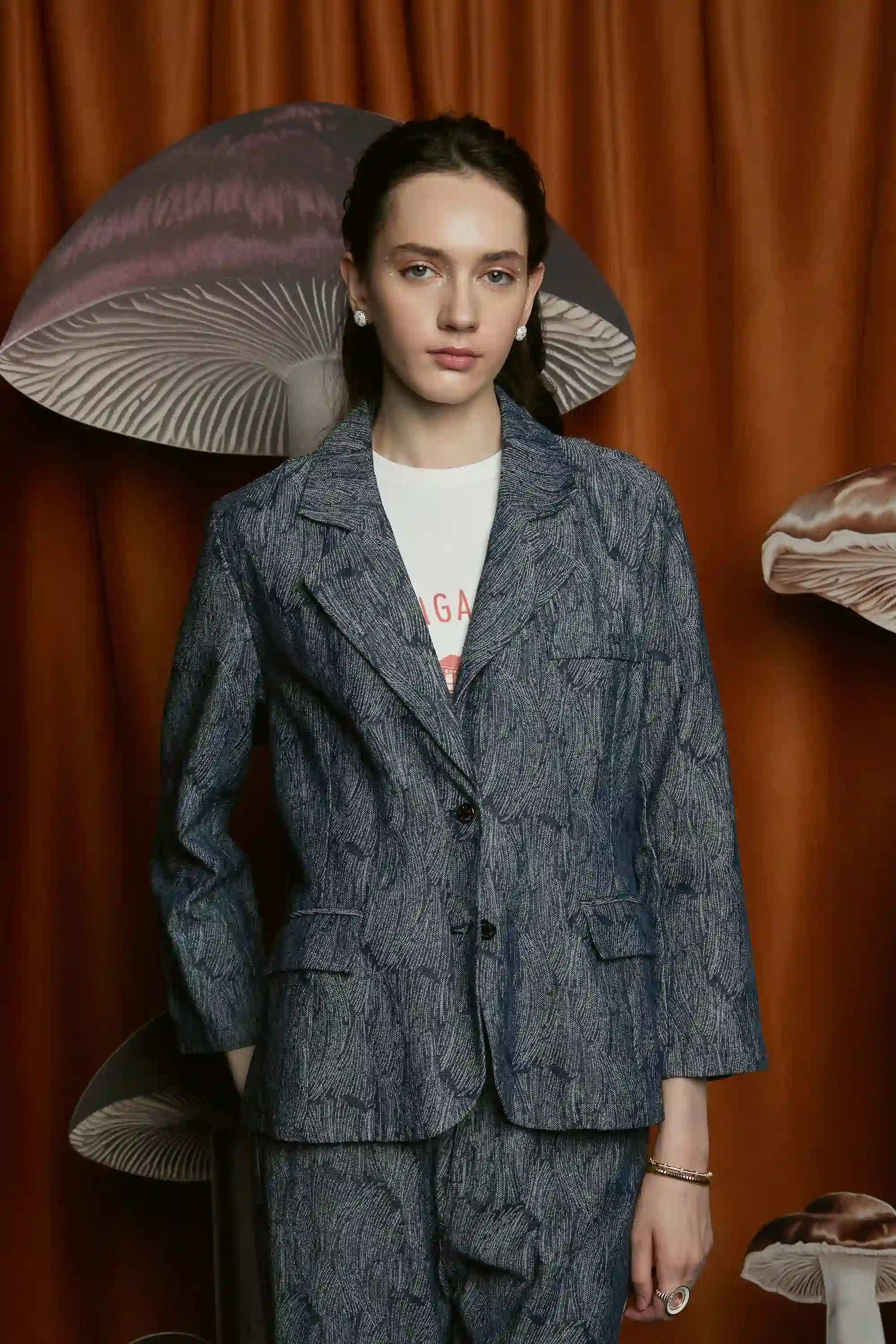 MADE-TO-ORDER: Denim Jacquard Summer Suit