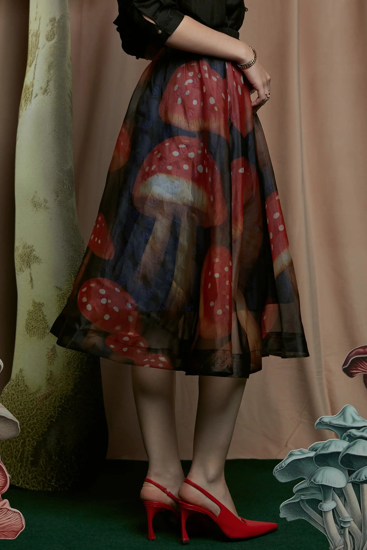 Midi Swing Skirt (Amanita)