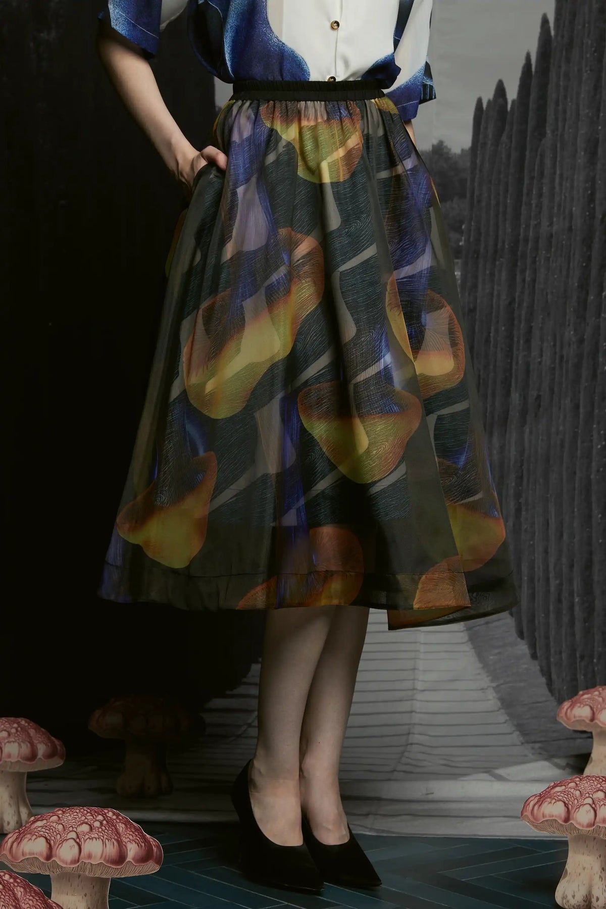 Midi Swing Skirt (Matsutake)