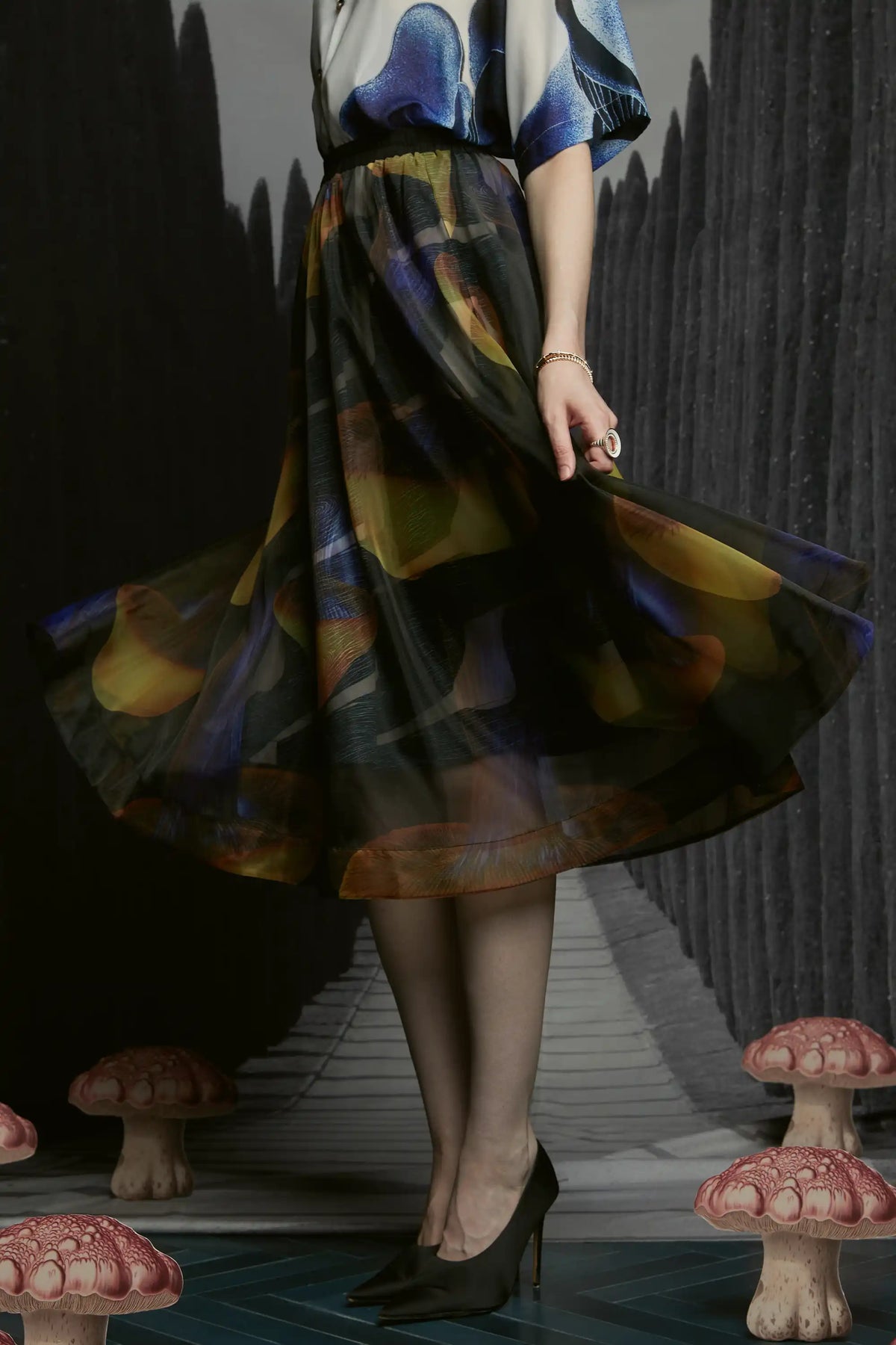 Midi Swing Skirt (Matsutake)