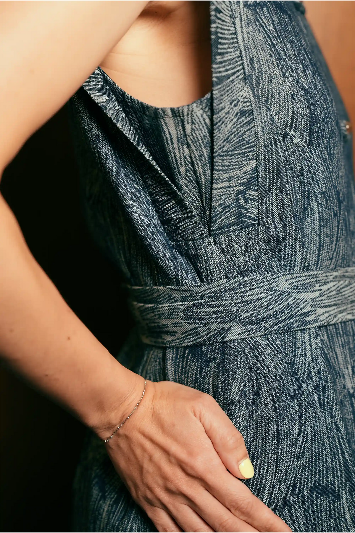 MADE-TO-ORDER: Square Sleeve Pankou Top (Denim)