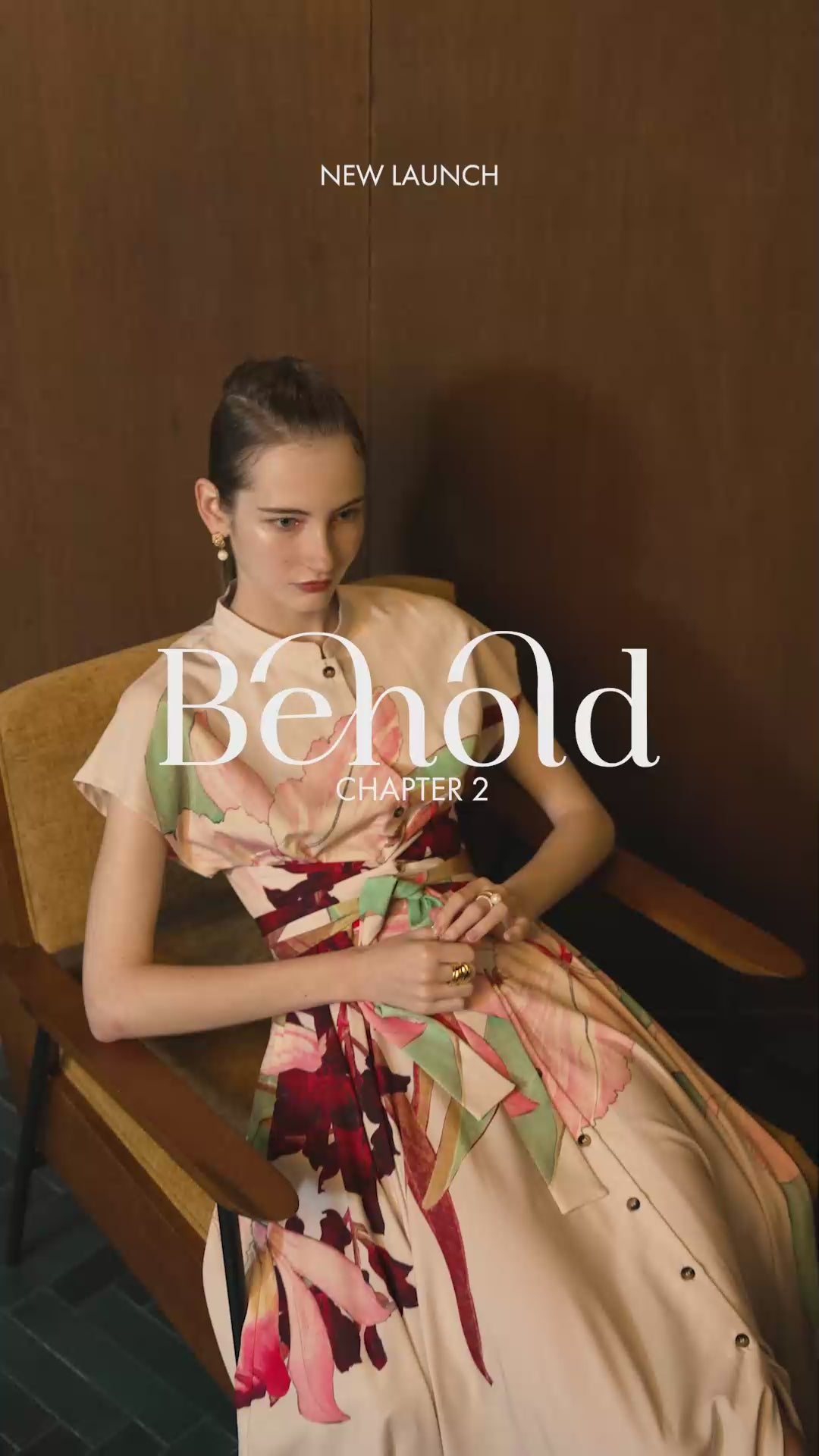 Model showcasing Behold Chapter 2 collection — featuring full looks from new launch in signature prints and silhouettes