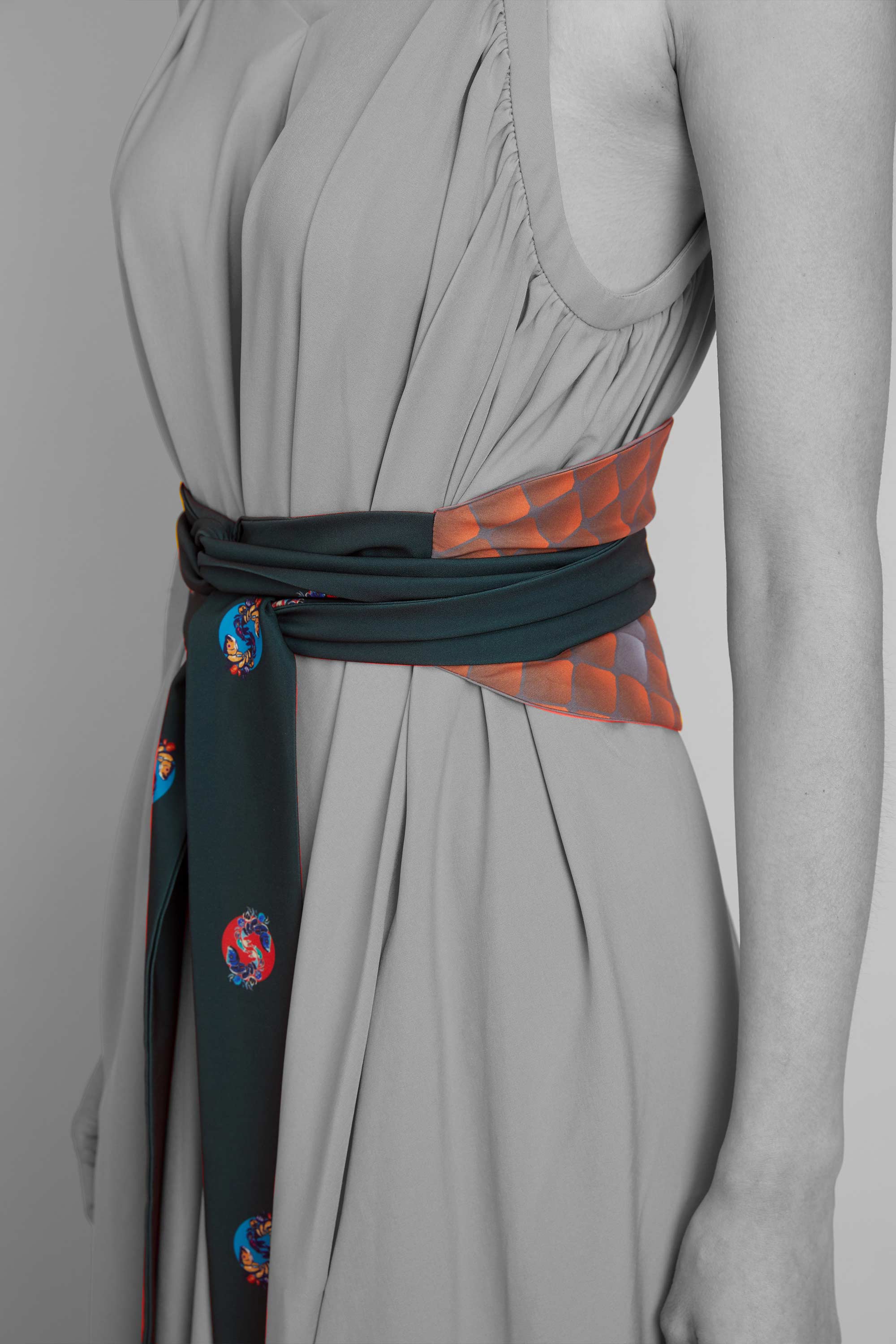 Reckless Ericka x SIA — Multi-wearable Obi Sash (Fish Head Curry)