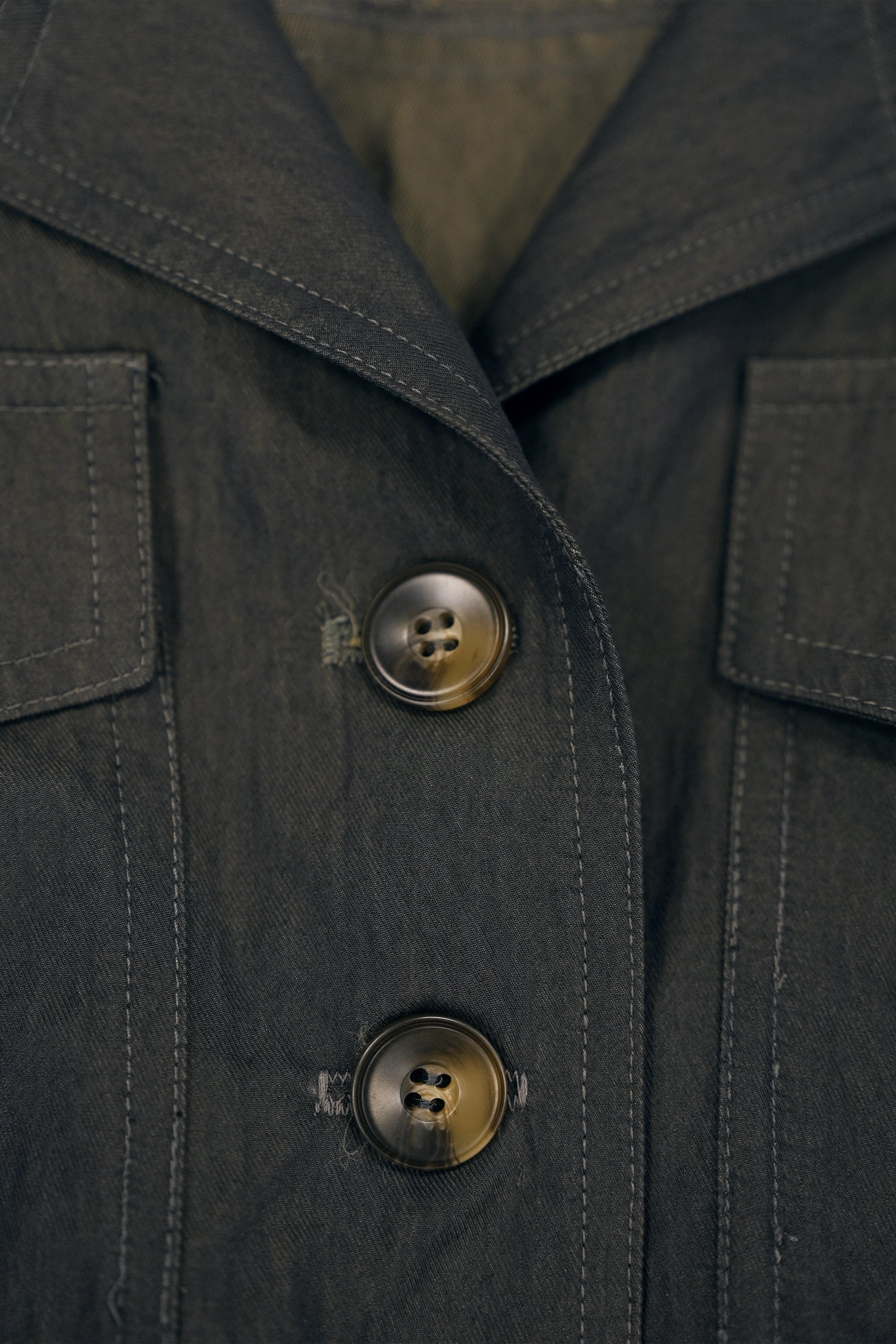 Cropped Utilitarian Jacket (Olive)