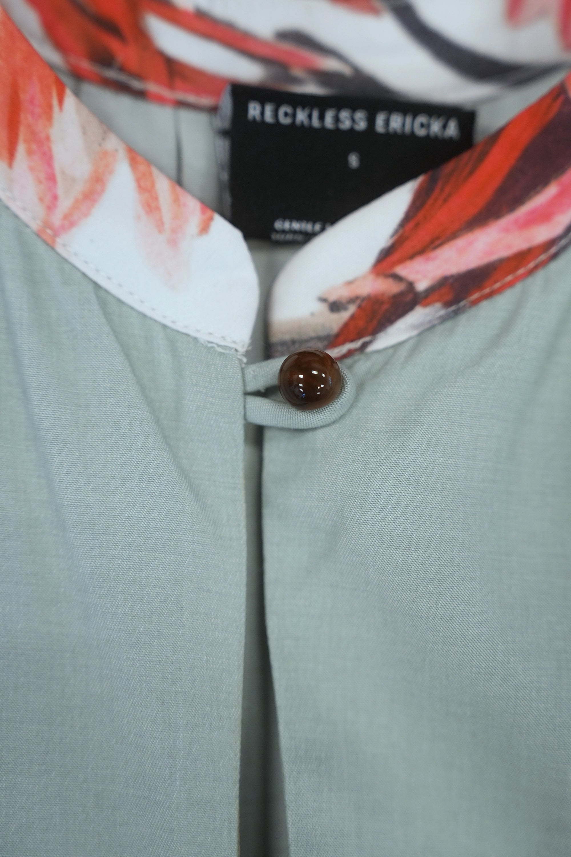 Micro Chinese Collar Tent Dress (Mint)