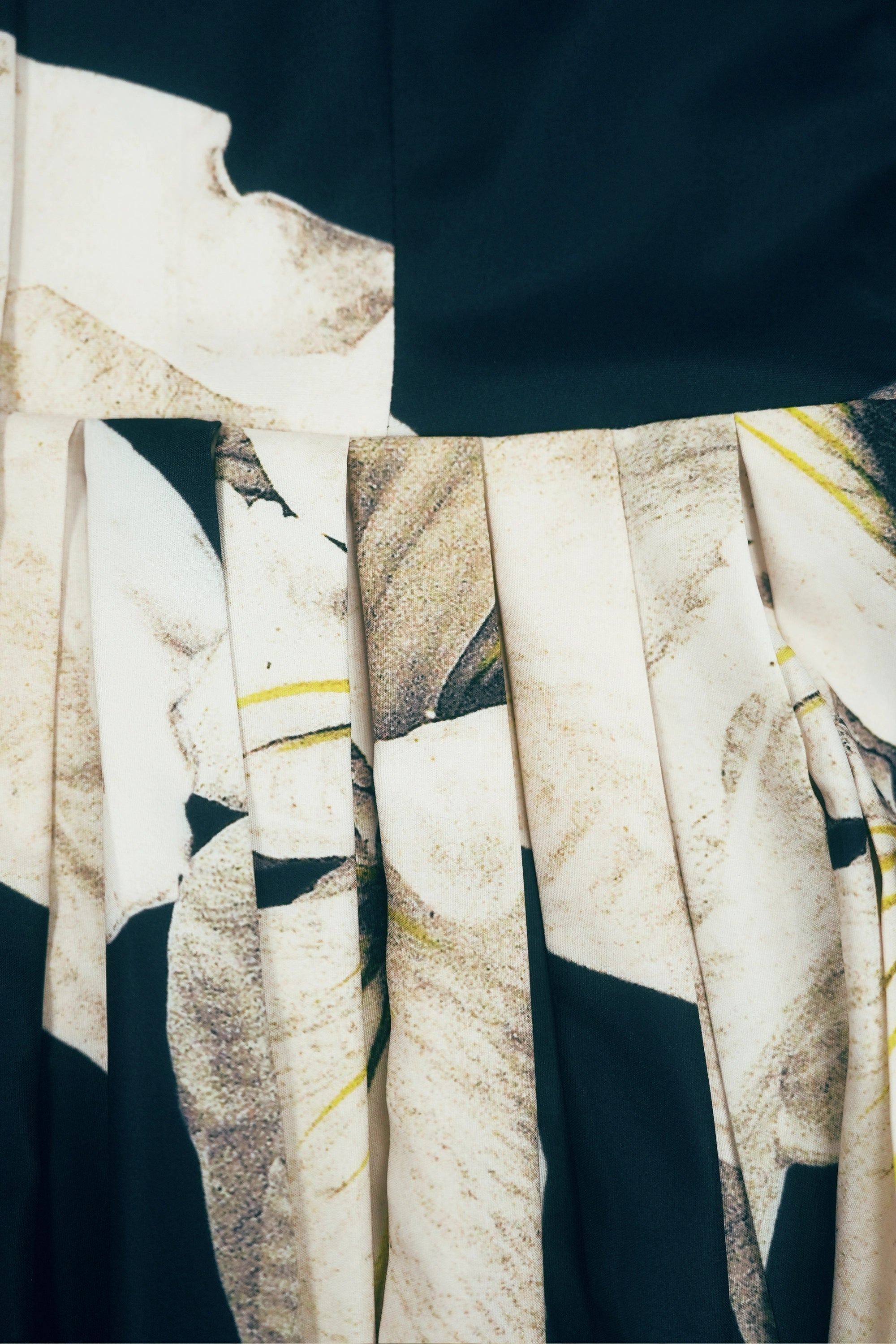 Stand Collar Dual Box Pleat Dress (Iris)